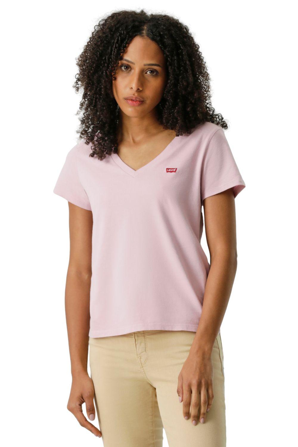 Polera Mujer Perfect Vneck Rosado Levis 85341-0103-4