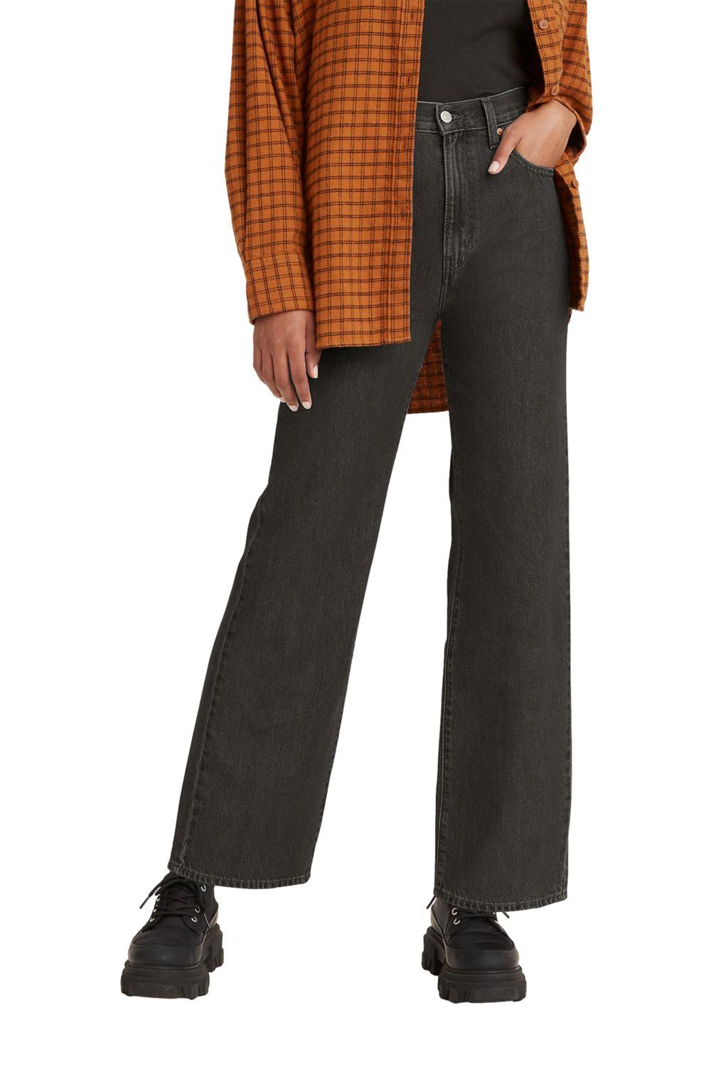 Jeans Mujer High Waisted Straight Negro Levis A0092-0013-0