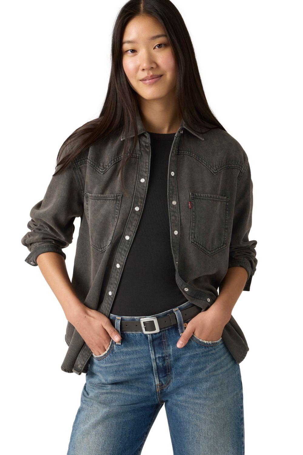 Blusa Mujer Teodora Western Shirt Negro Levis A7244-0079-2