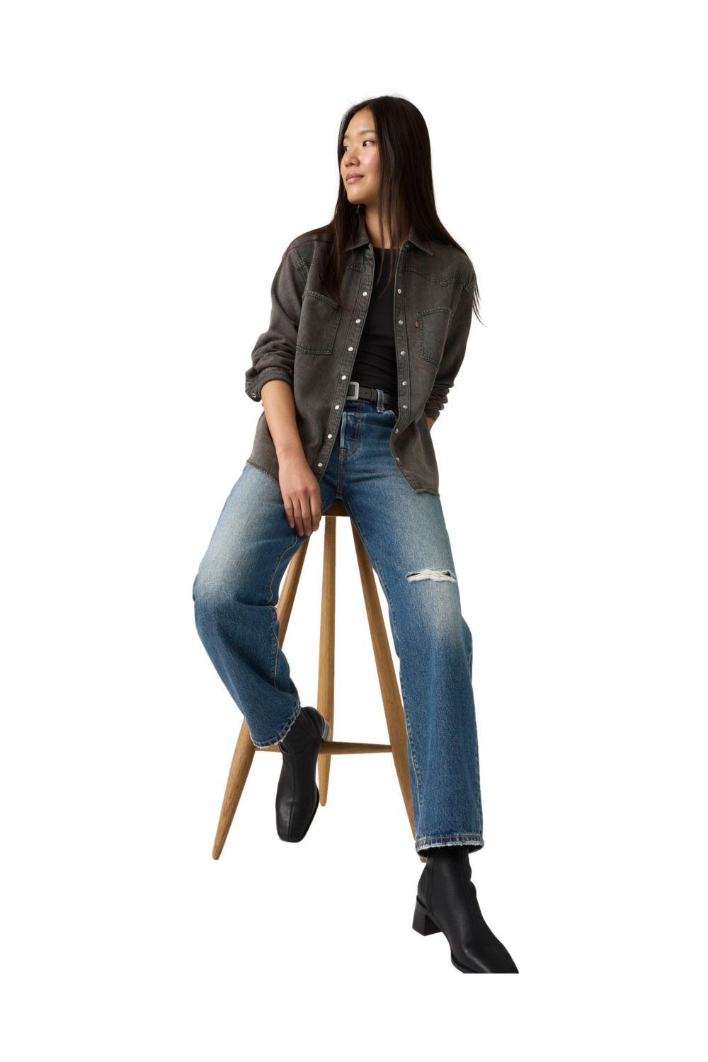 Blusa Mujer Teodora Western Shirt Negro Levis A7244-0079-3