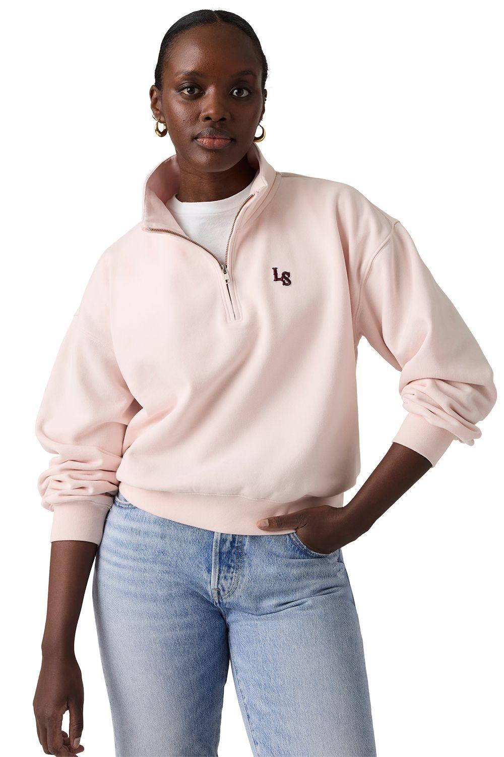 Polerón Mujer Vintage Boxy 1/4 Zip Rosado Levis 005GS-0004-2