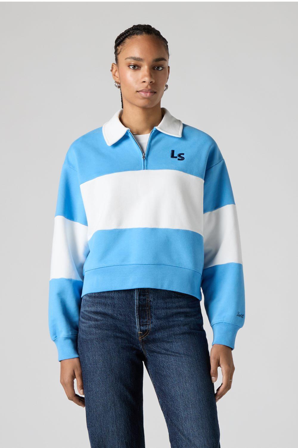 Polerón Mujer Banks 1/4 Zip Azul Levis 003QM-0003-0