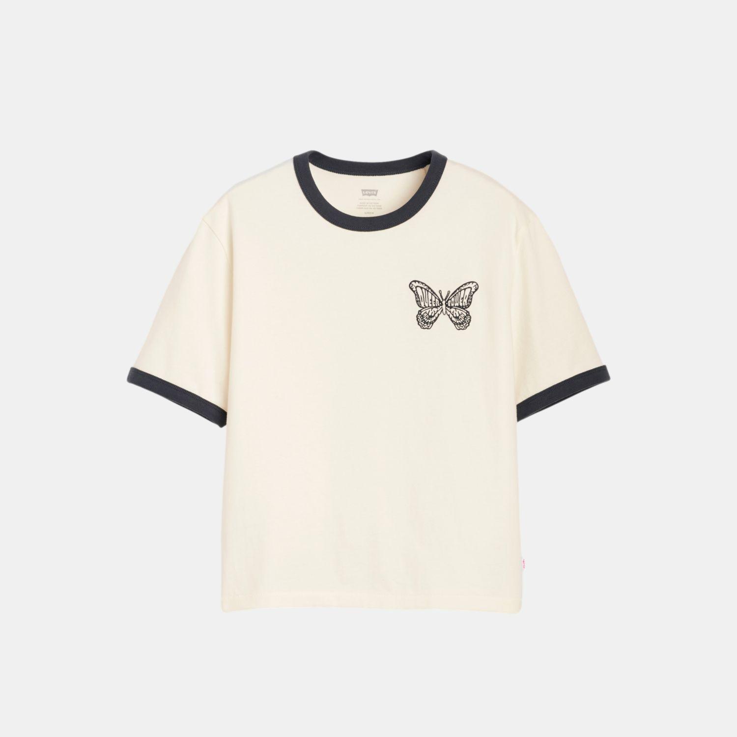Polera Mujer Pride Shrunken Ringer Tee Beige Levis 0065Q-0000-3