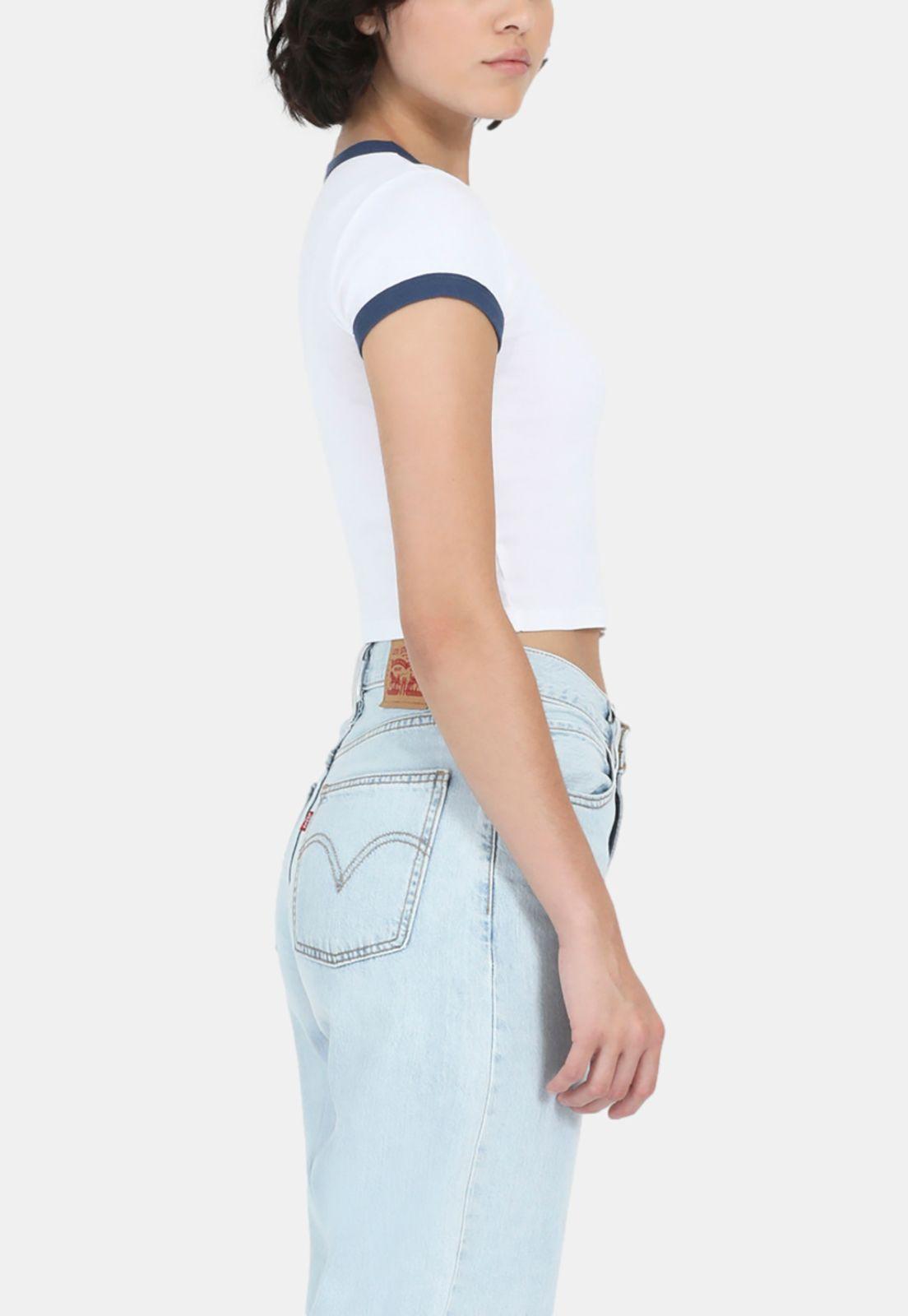 Polera Mujer Lisa con Logo Blanco Levis A3523-0005-1