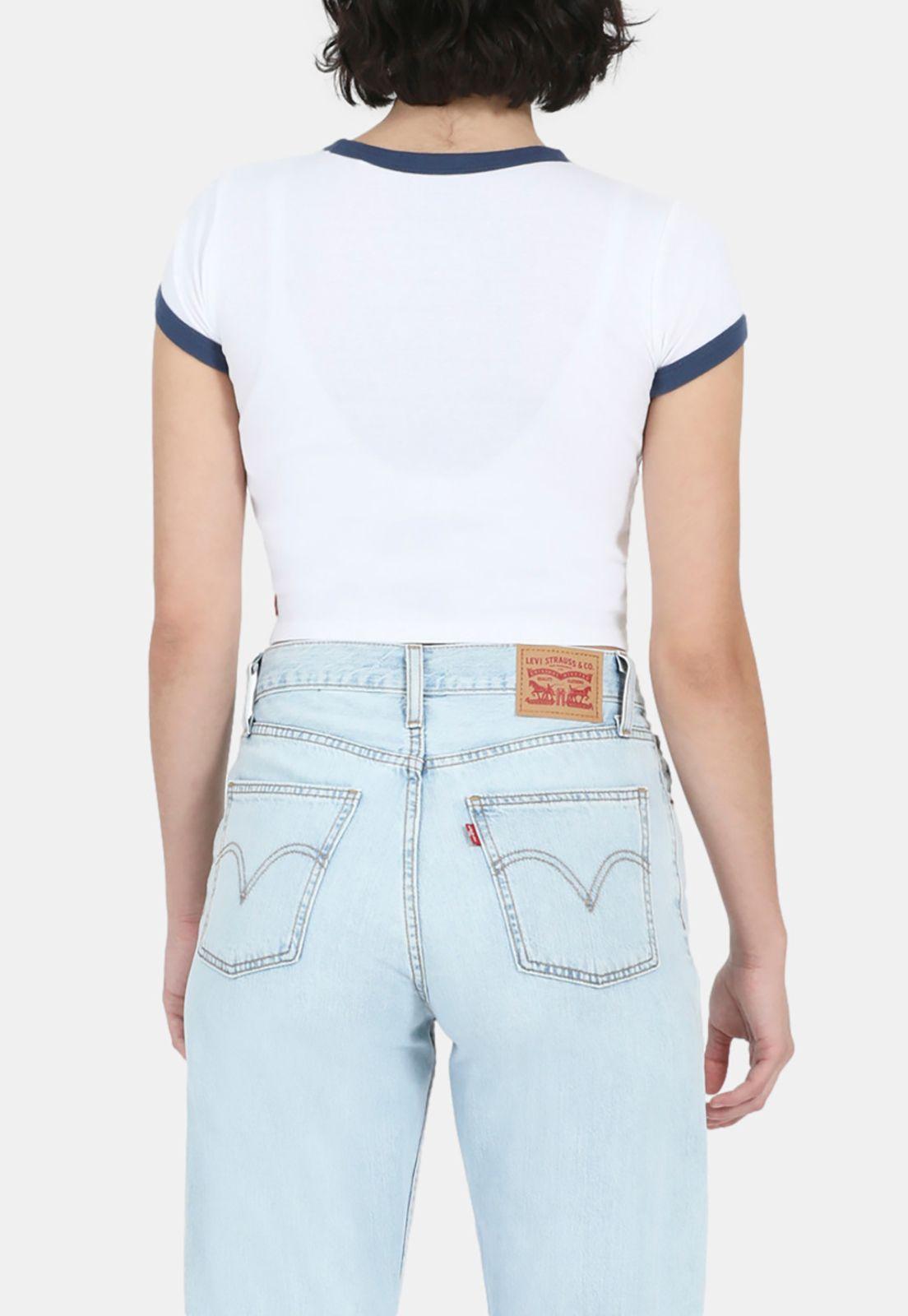 Polera Mujer Lisa con Logo Blanco Levis A3523-0005-2