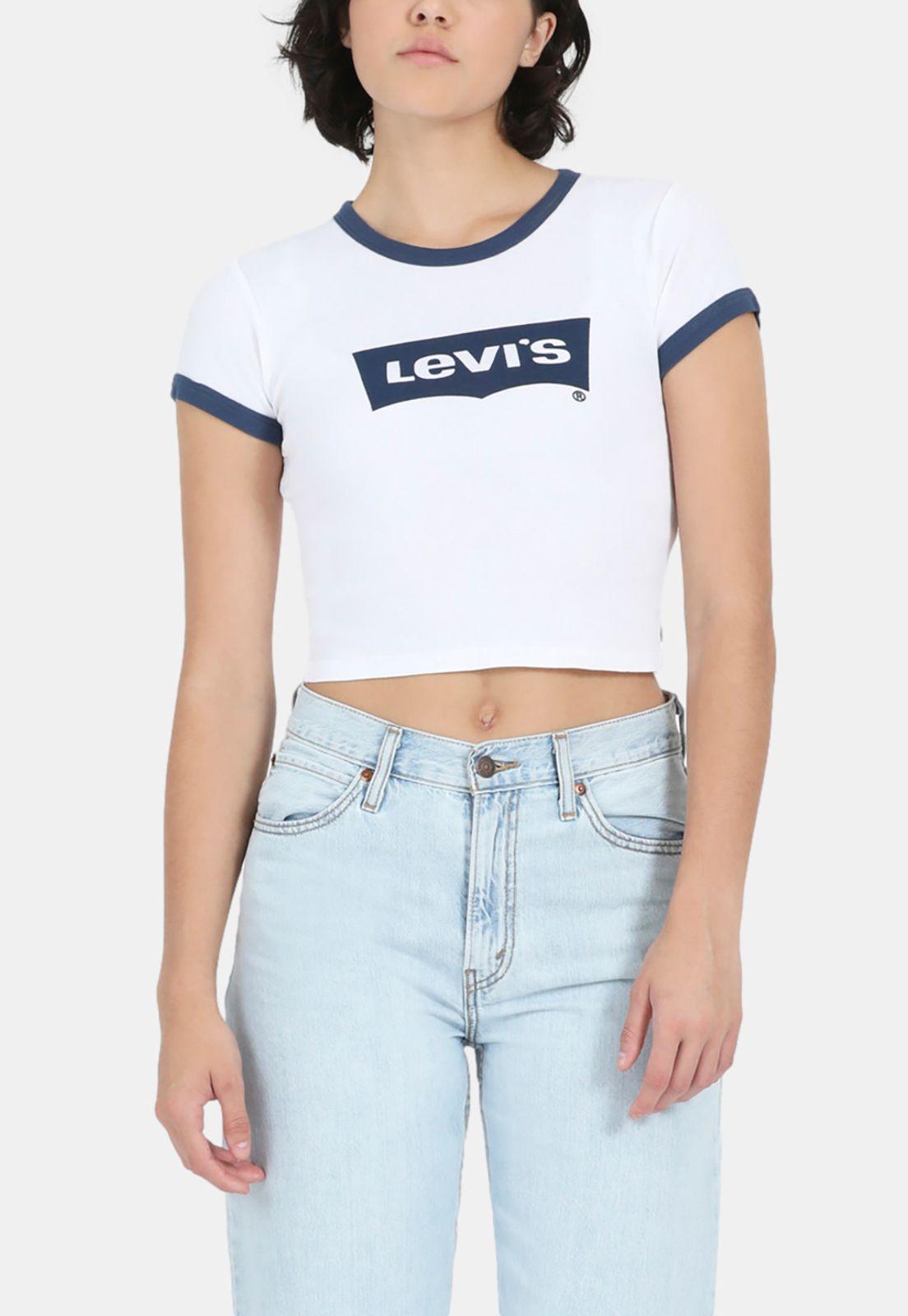 Polera Mujer Lisa con Logo Blanco Levis A3523-0005-0