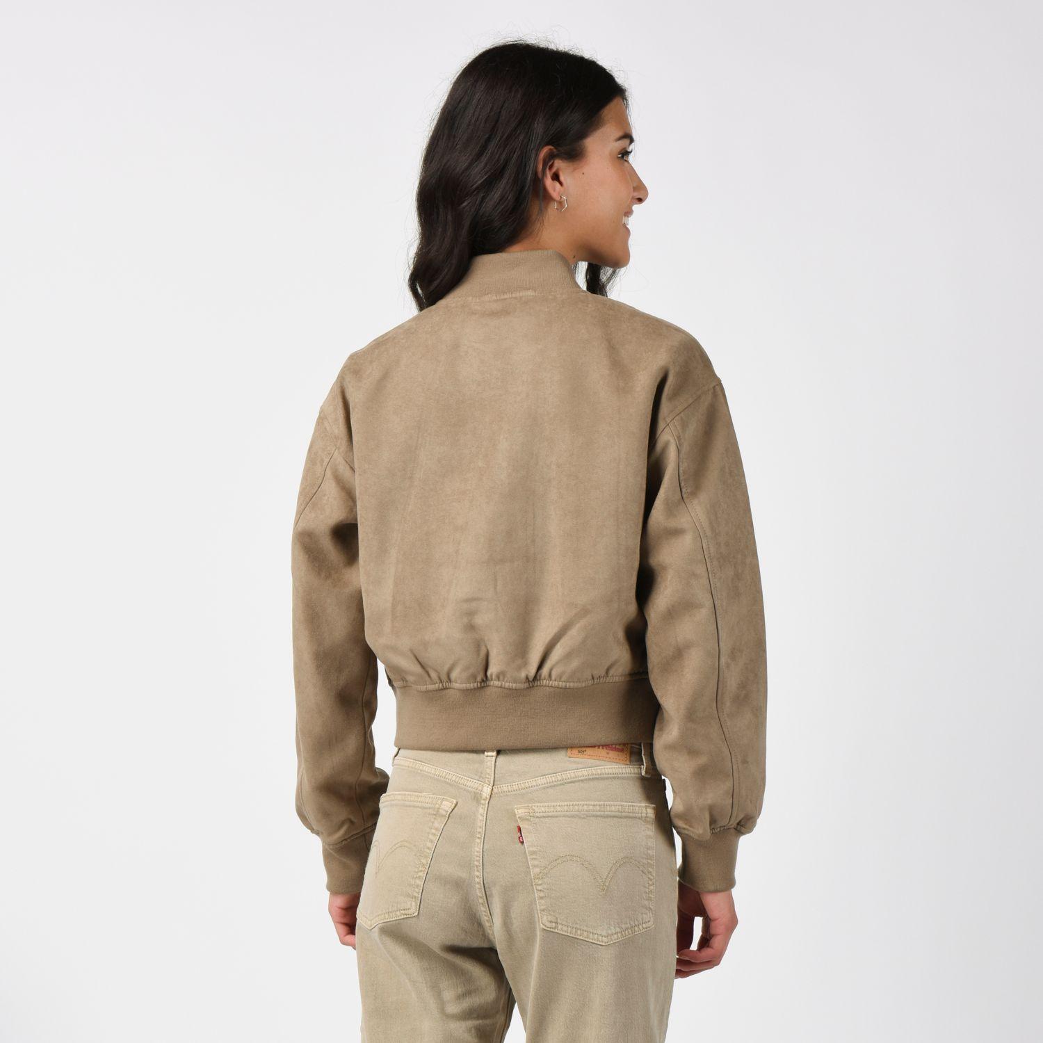 Chaqueta Mujer Cropped Varsity Bomber Café Levis 59544-0733-2