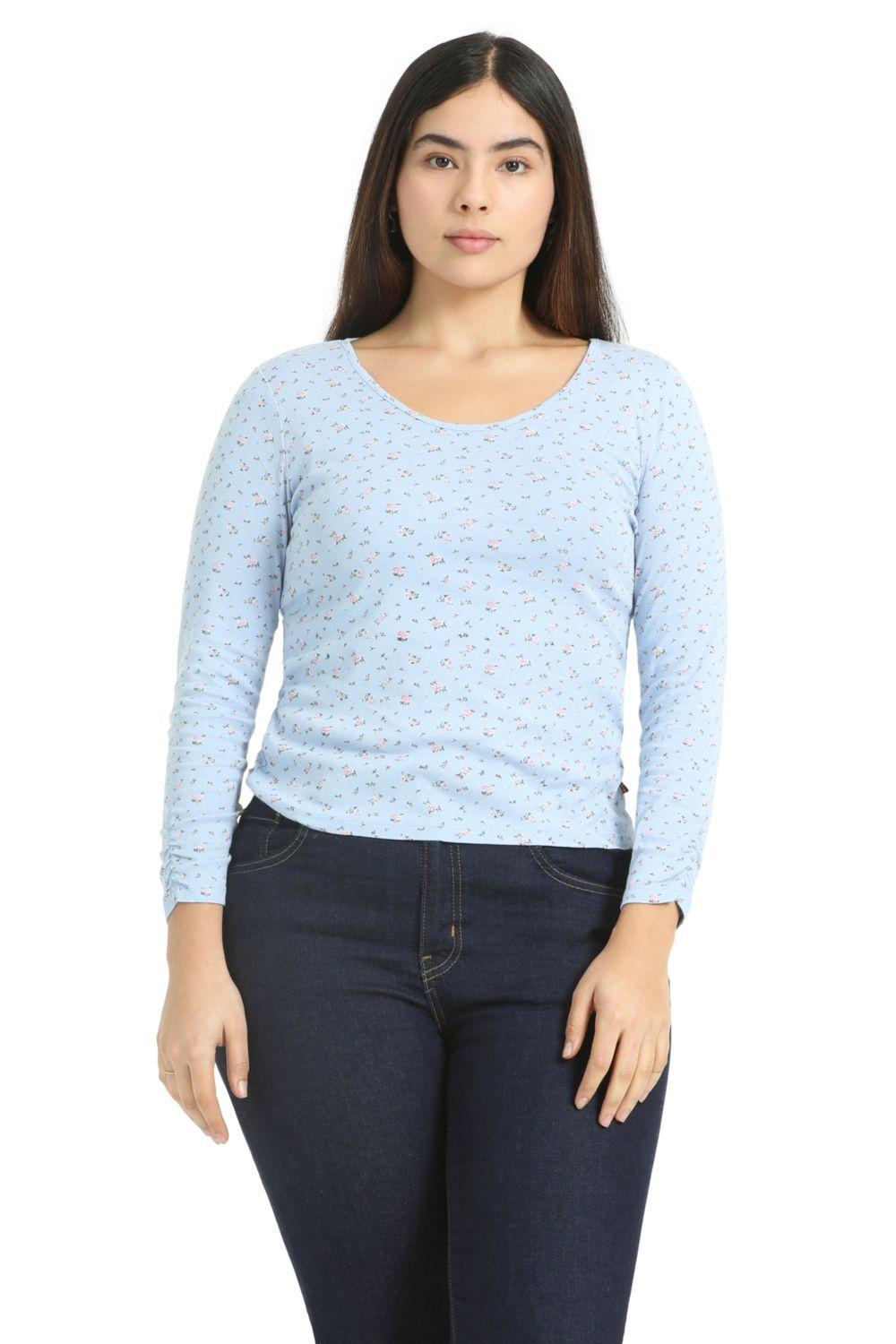 Polera Mujer Infinity Ballet Top Ls Celeste Levis A7309-0002-0