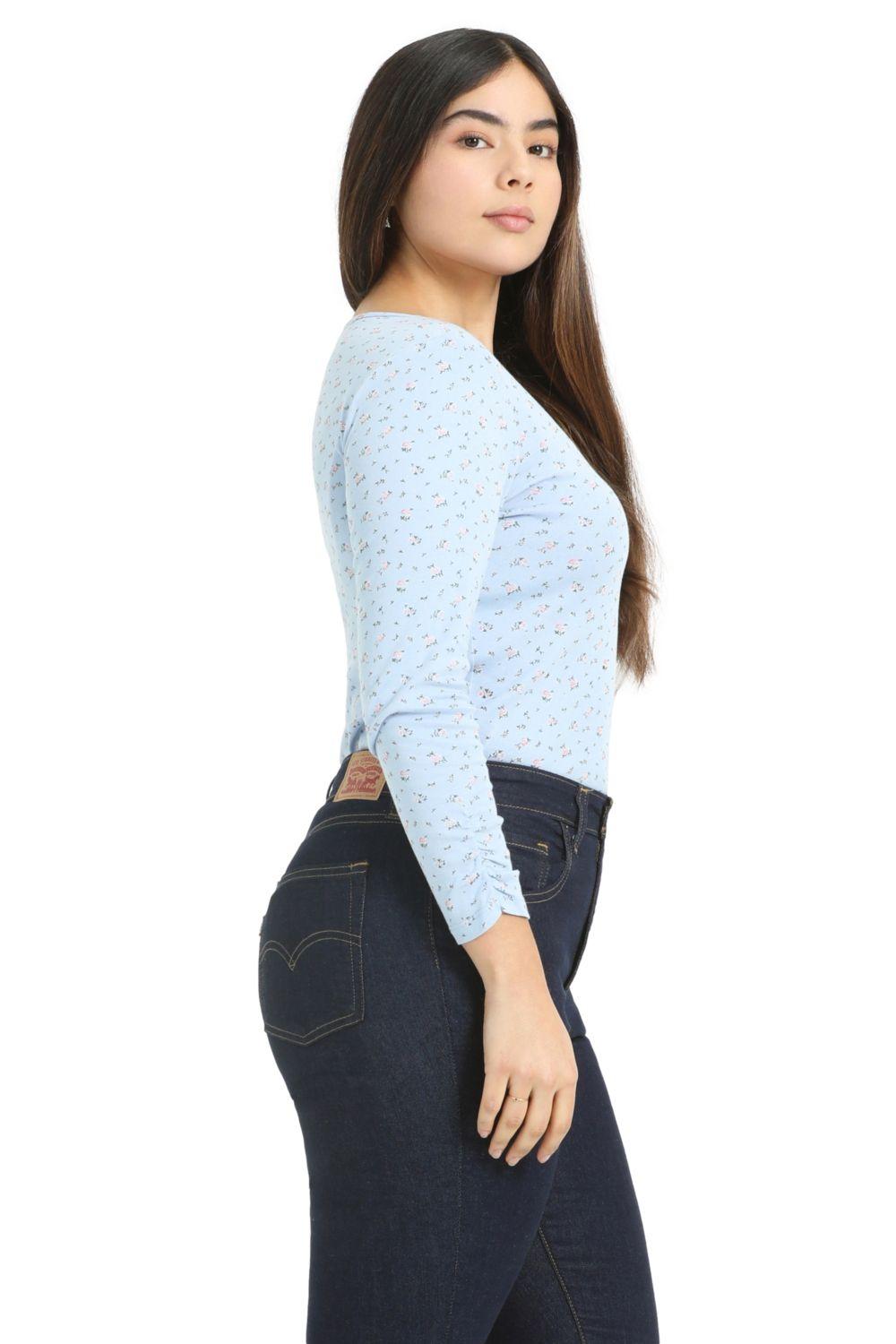 Polera Mujer Infinity Ballet Top Ls Celeste Levis A7309-0002-1