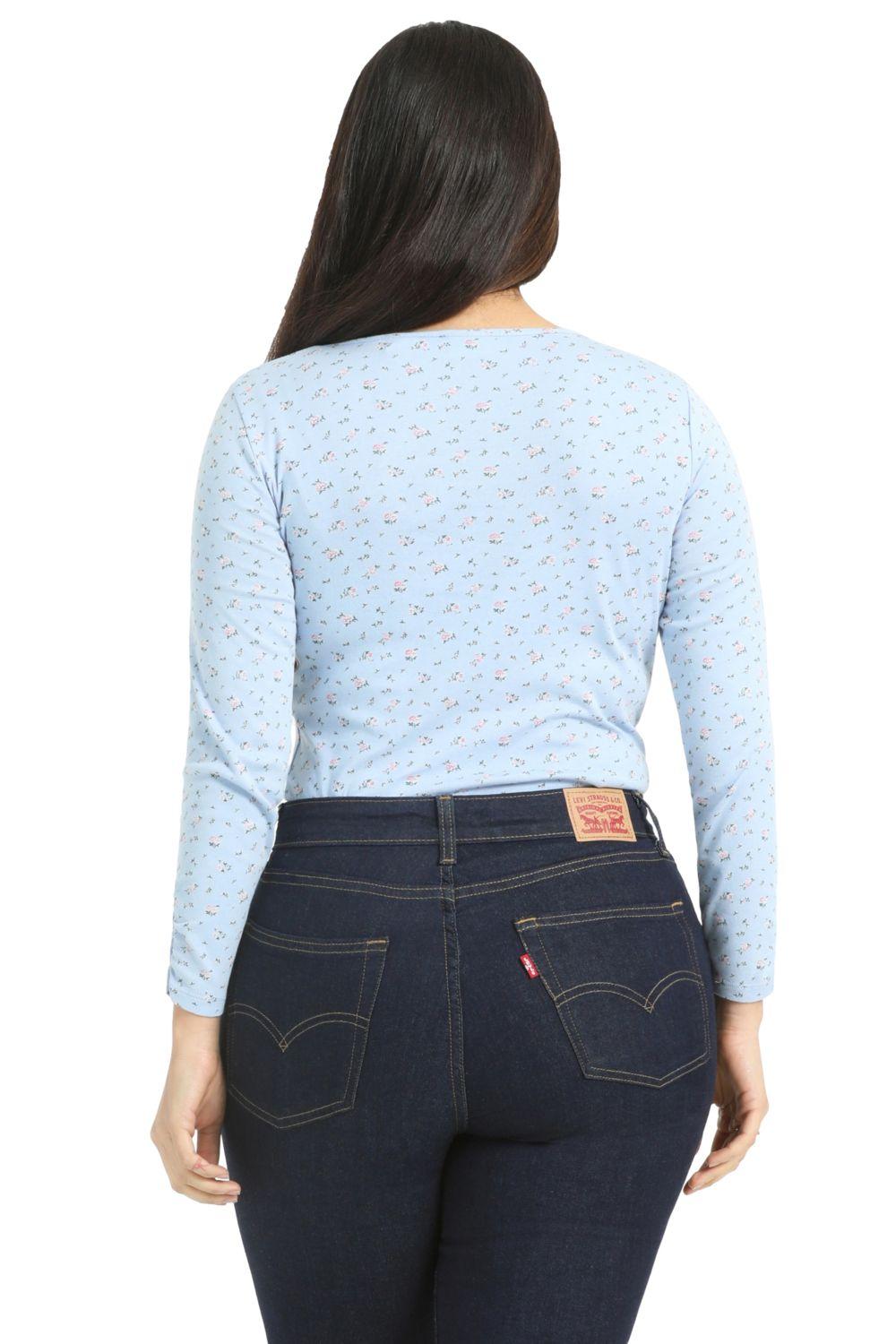 Polera Mujer Infinity Ballet Top Ls Celeste Levis A7309-0002-2