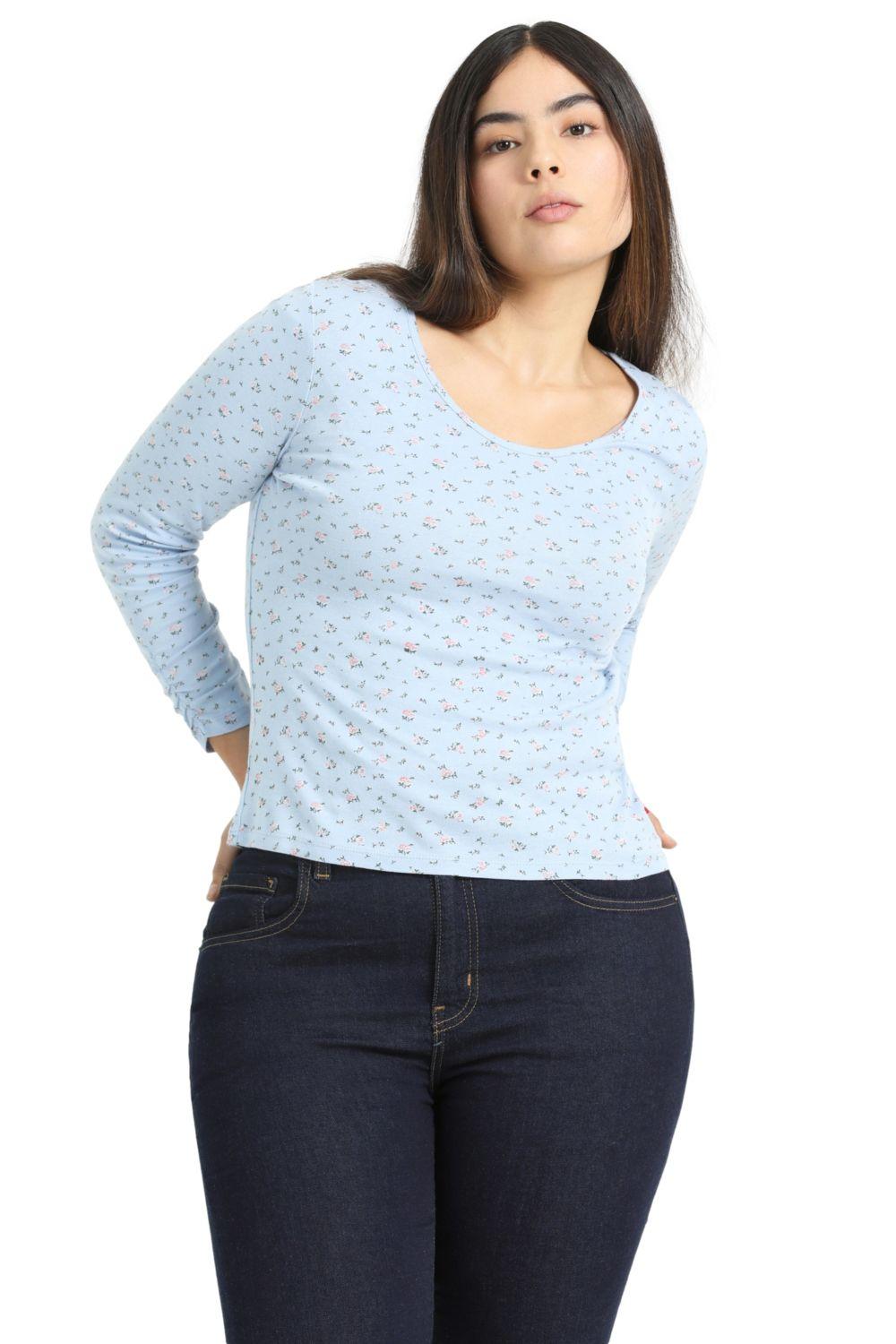 Polera Mujer Infinity Ballet Top Ls Celeste Levis A7309-0002-4