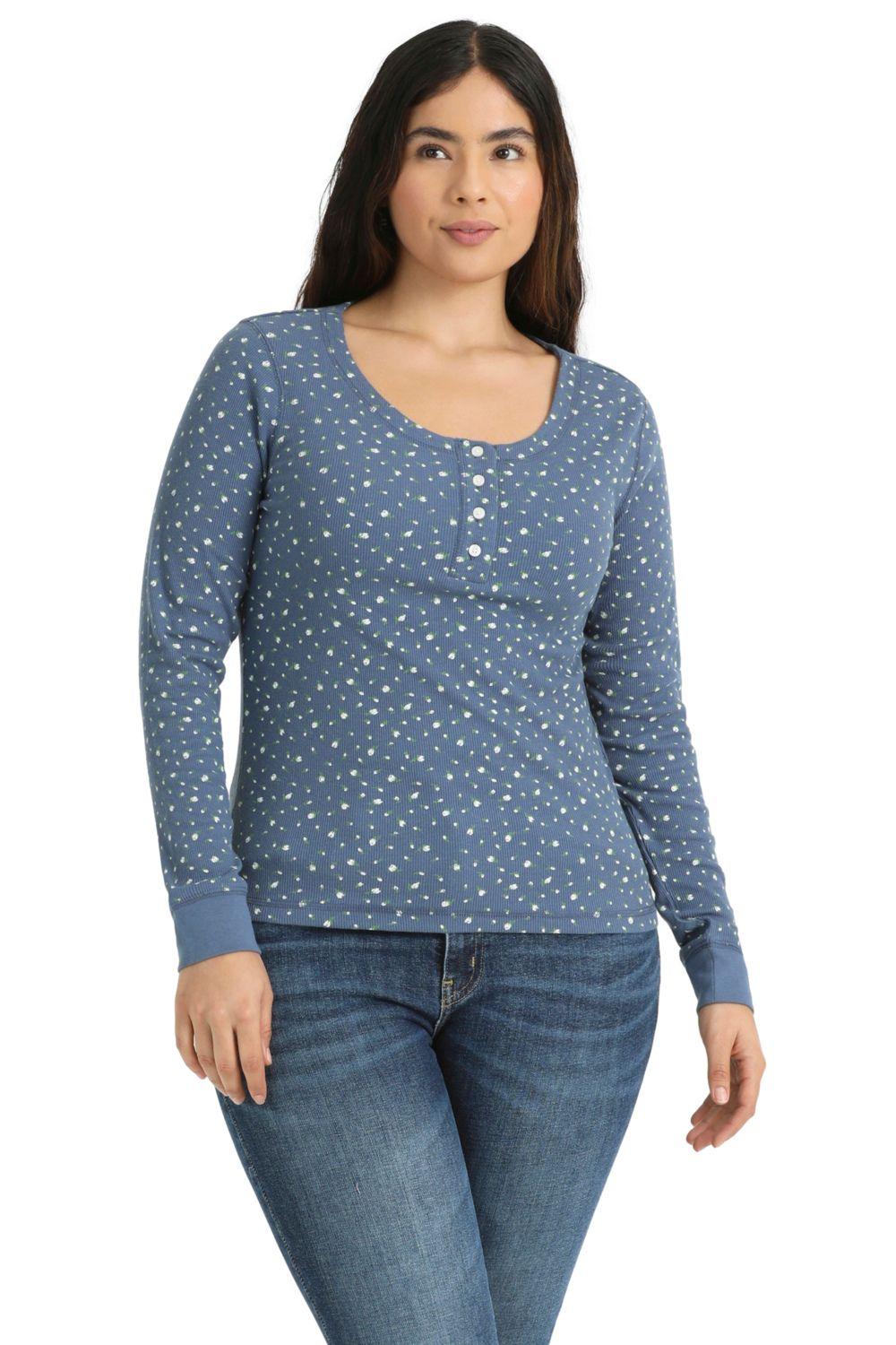 Polera Mujer Sierra Henley Azul Levis A5936-0008-0
