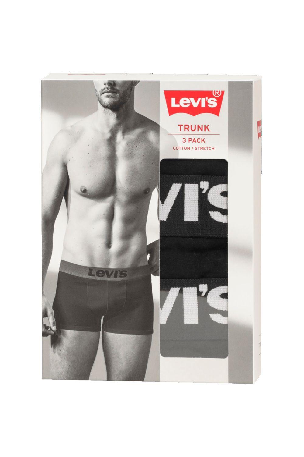 Boxer Hombre Trunk Liso 3 Pack Negro Levis LUTS3-0001-2