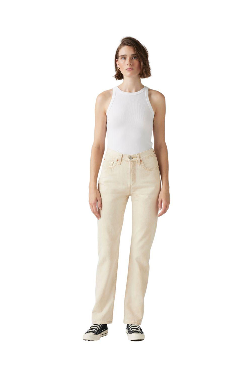 Jeans Mujer 501 Beige Levis 12501-0578-3