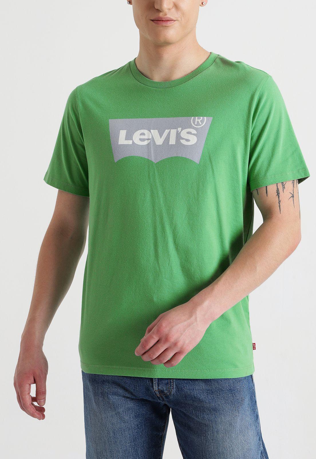 Polera Hombre Cuello Redondo Gráfica Verde Levis 22491-0234-0