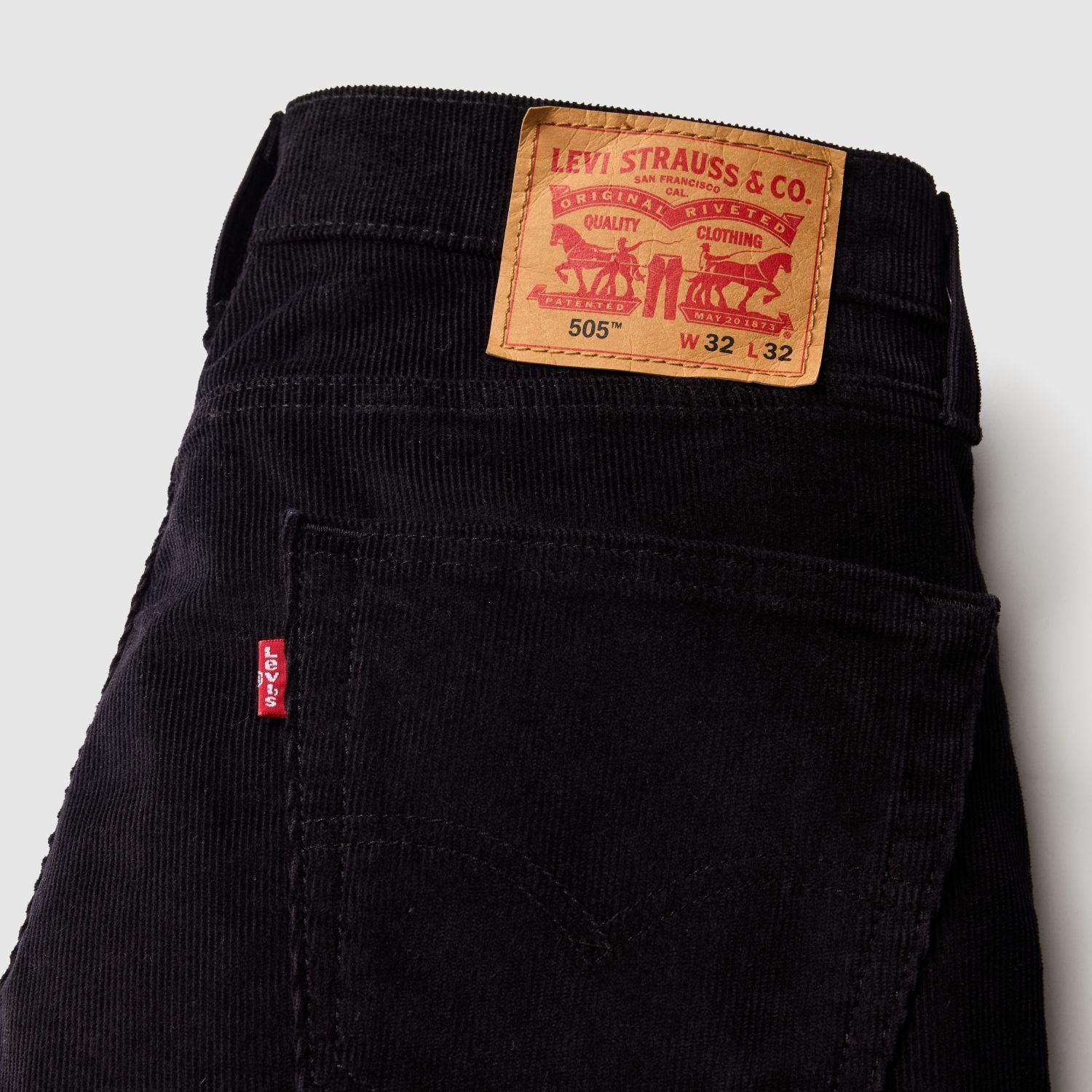 Jeans Hombre 505 Regular Cotelé Negro Levis 00505-1396-4
