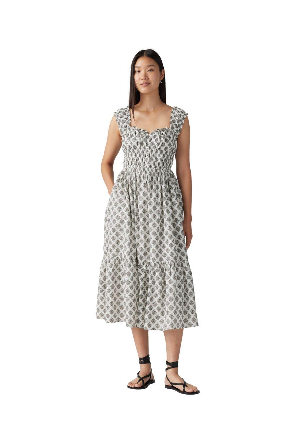 Vestido Mujer Amaya Tiered Maxi Dress Blanco Levis 001TB-0001-2