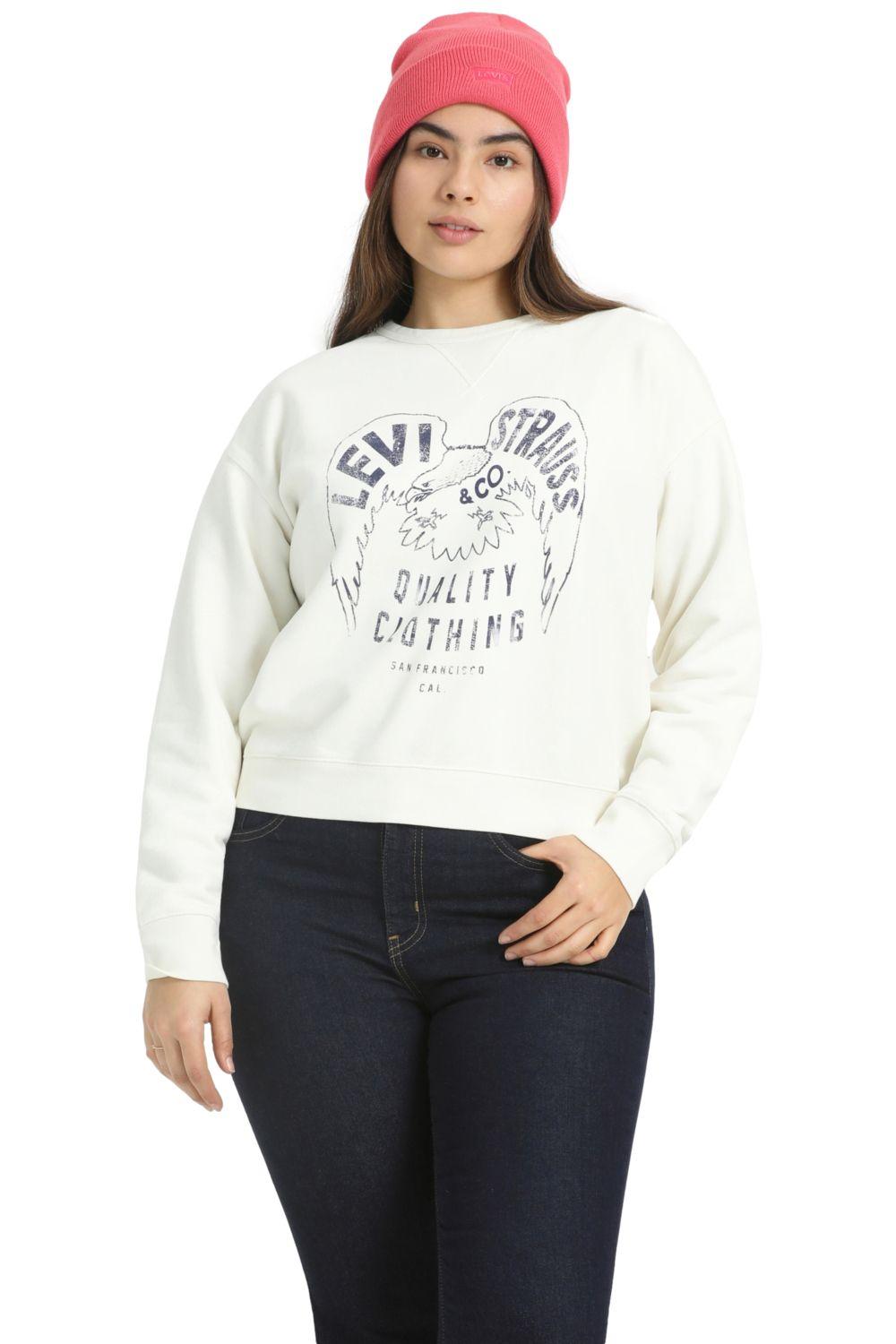 Polerón Mujer Gráfico Blanco Levis A7288-0012-0