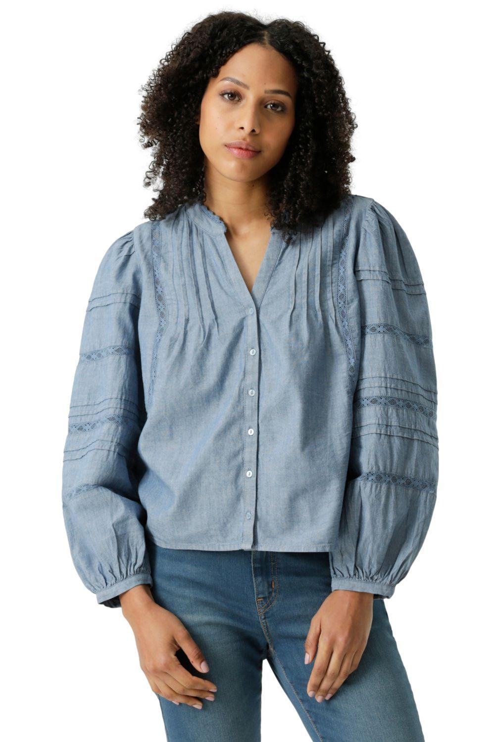 Blusa Mujer Mandy Ls Blouse Azul Levis 001HN-0002-0