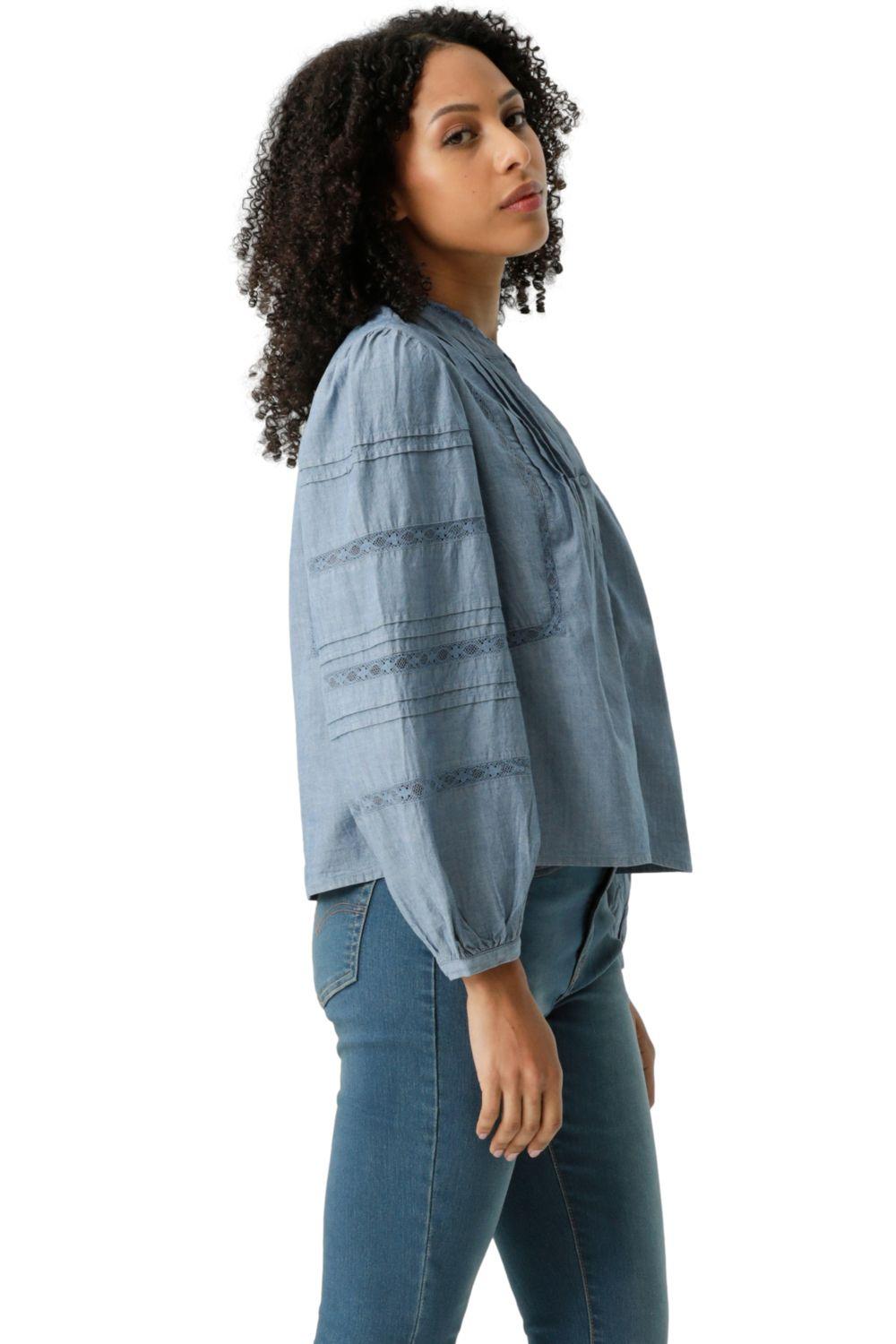 Blusa Mujer Mandy Ls Blouse Azul Levis 001HN-0002-1