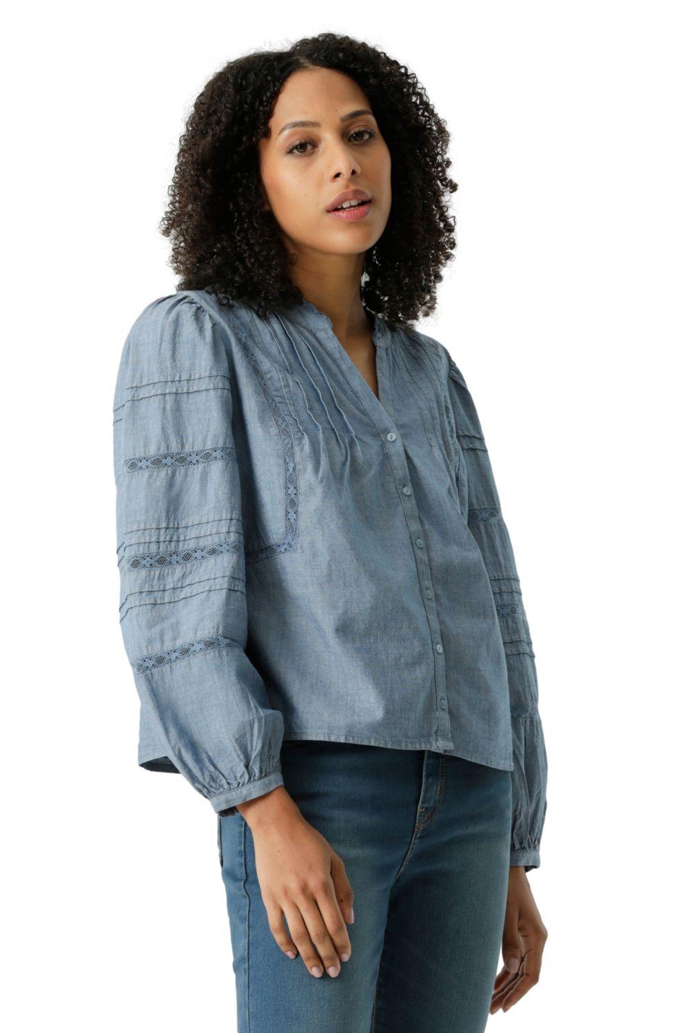 Blusa Mujer Mandy Ls Blouse Azul Levis 001HN-0002-4