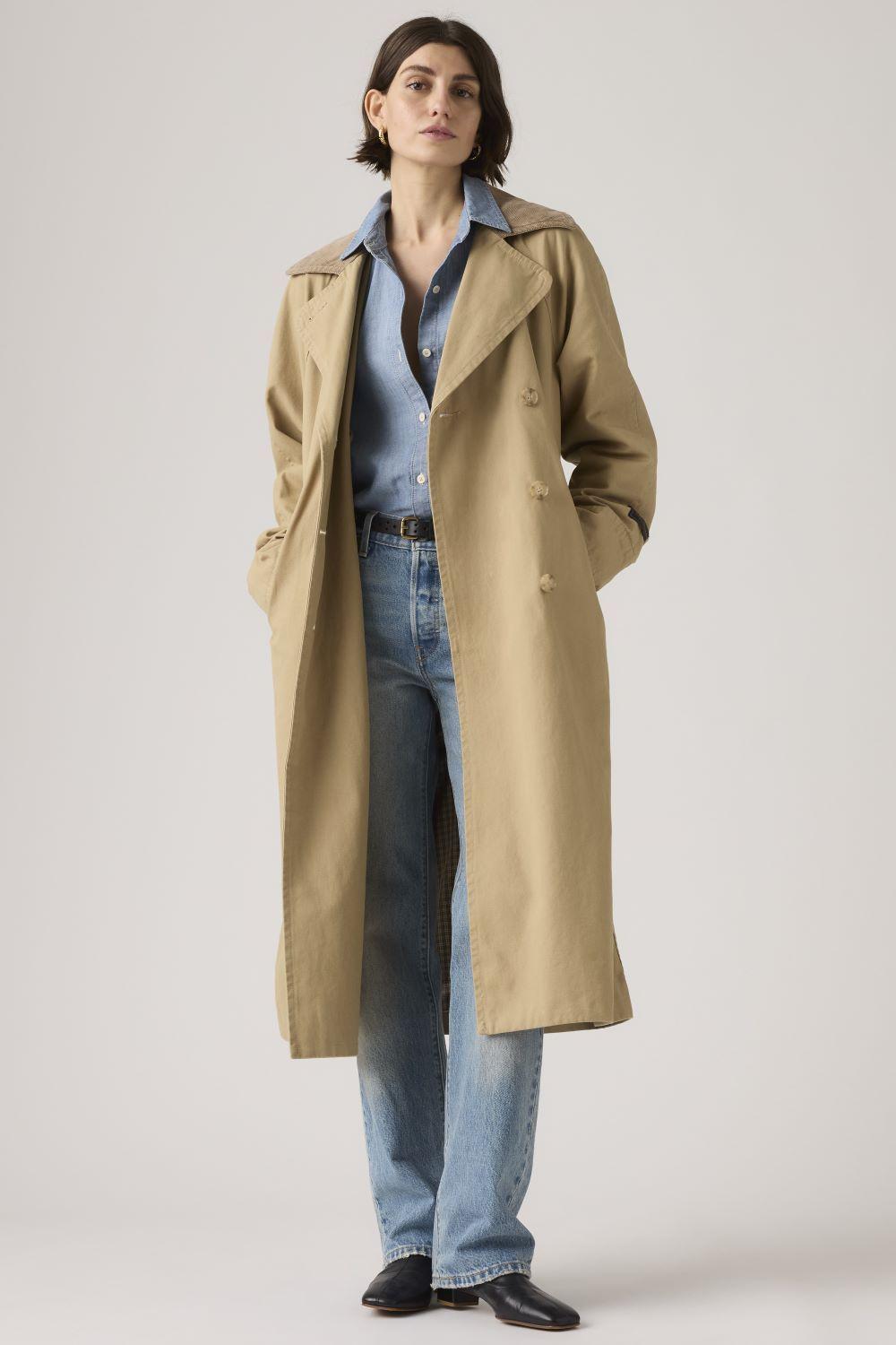 Chaqueta Mujer Bree Classic Long Trench Café Levis 005AP-0003-0