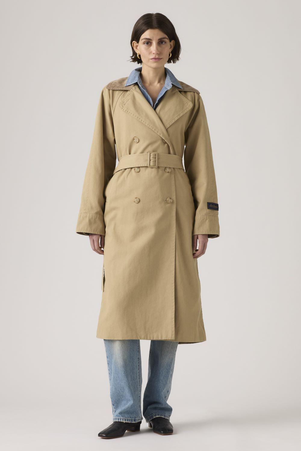 Chaqueta Mujer Bree Classic Long Trench Café Levis 005AP-0003-1