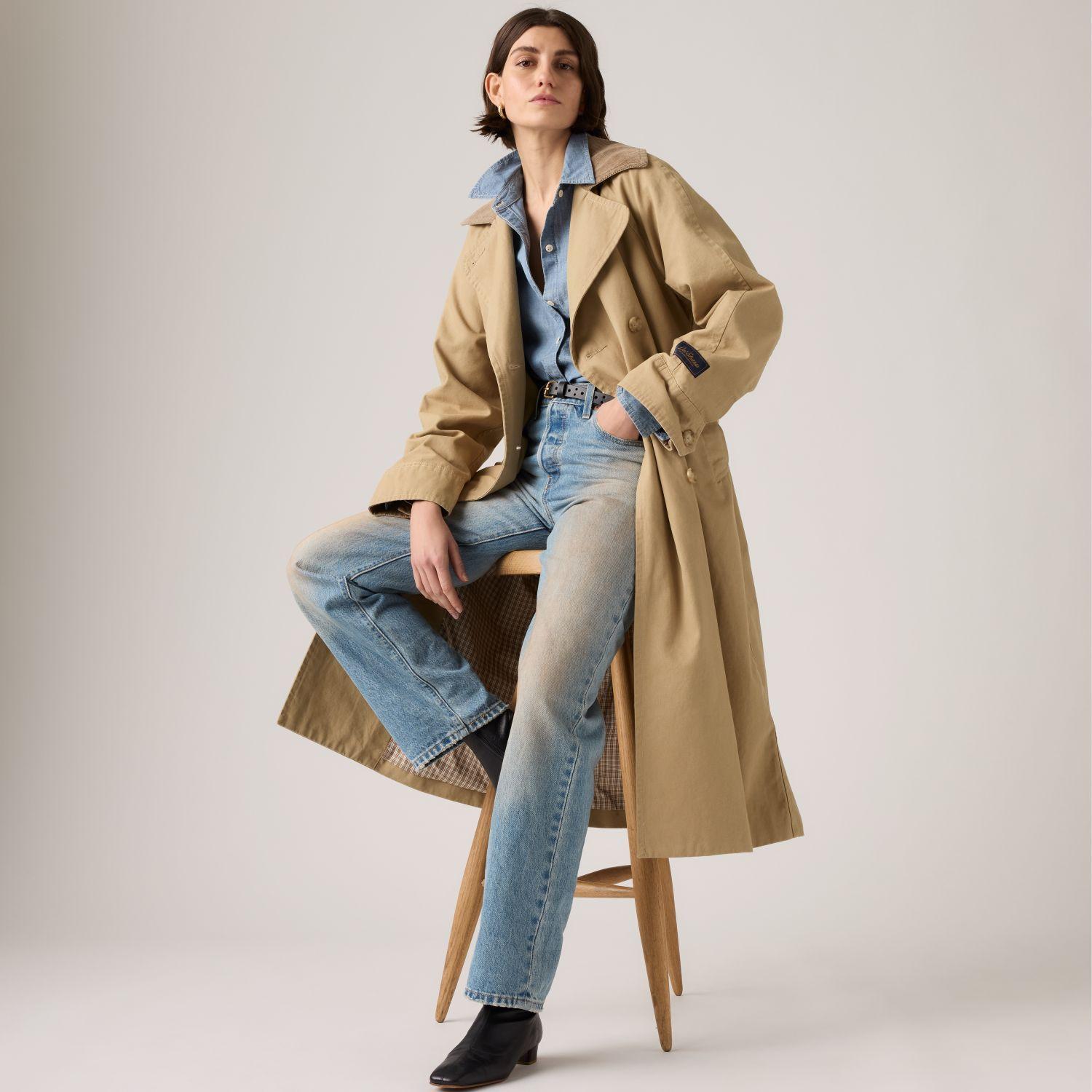 Chaqueta Mujer Bree Classic Long Trench Café Levis 005AP-0003-3