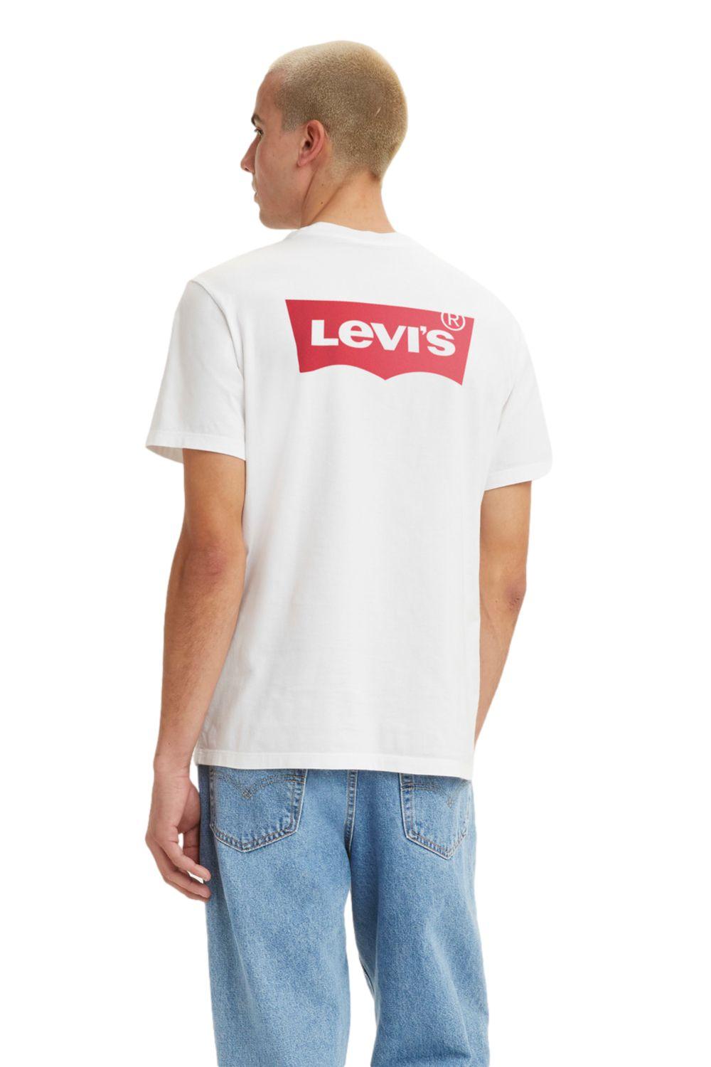 Polera Hombre Cuello Redondo Gráfica Blanco Levis 22491-1180-3