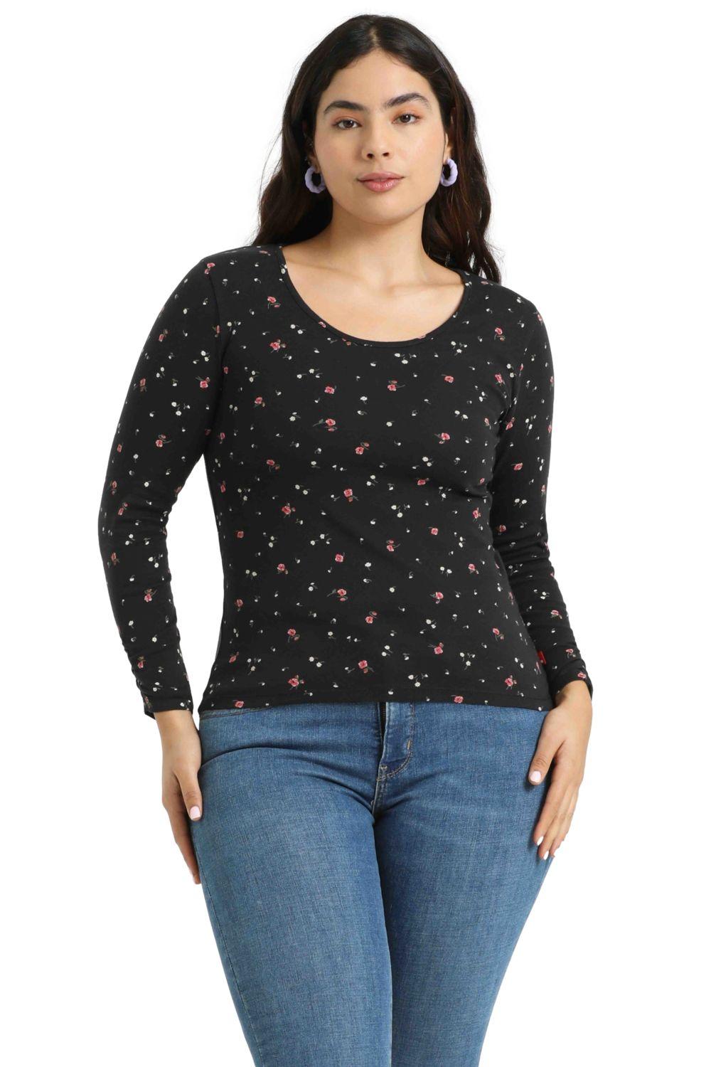 Polera Mujer Manga Larga Negro Levis A7309-0000-0