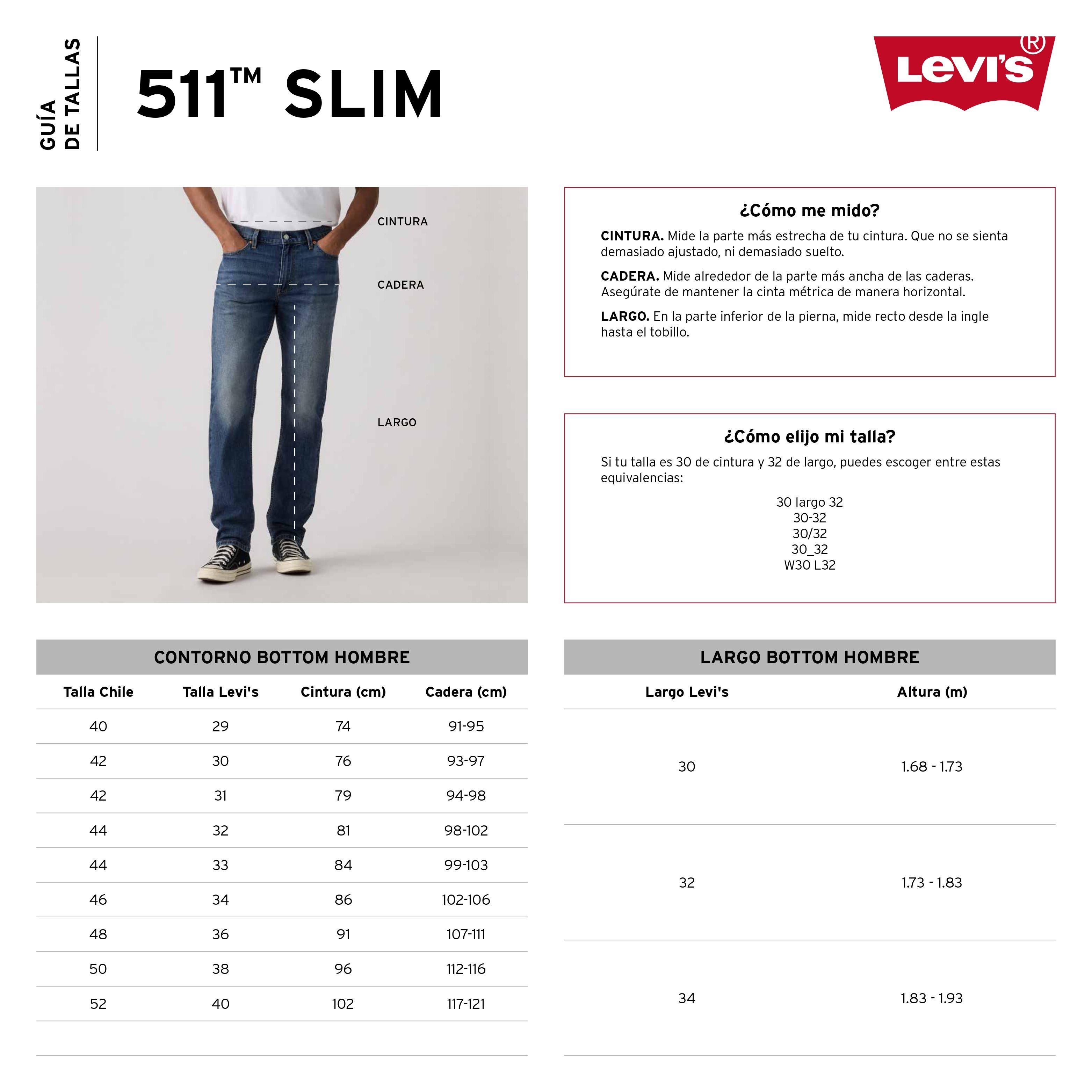 Jeans Hombre 511 Slim Azul Levis 04511-6533-5
