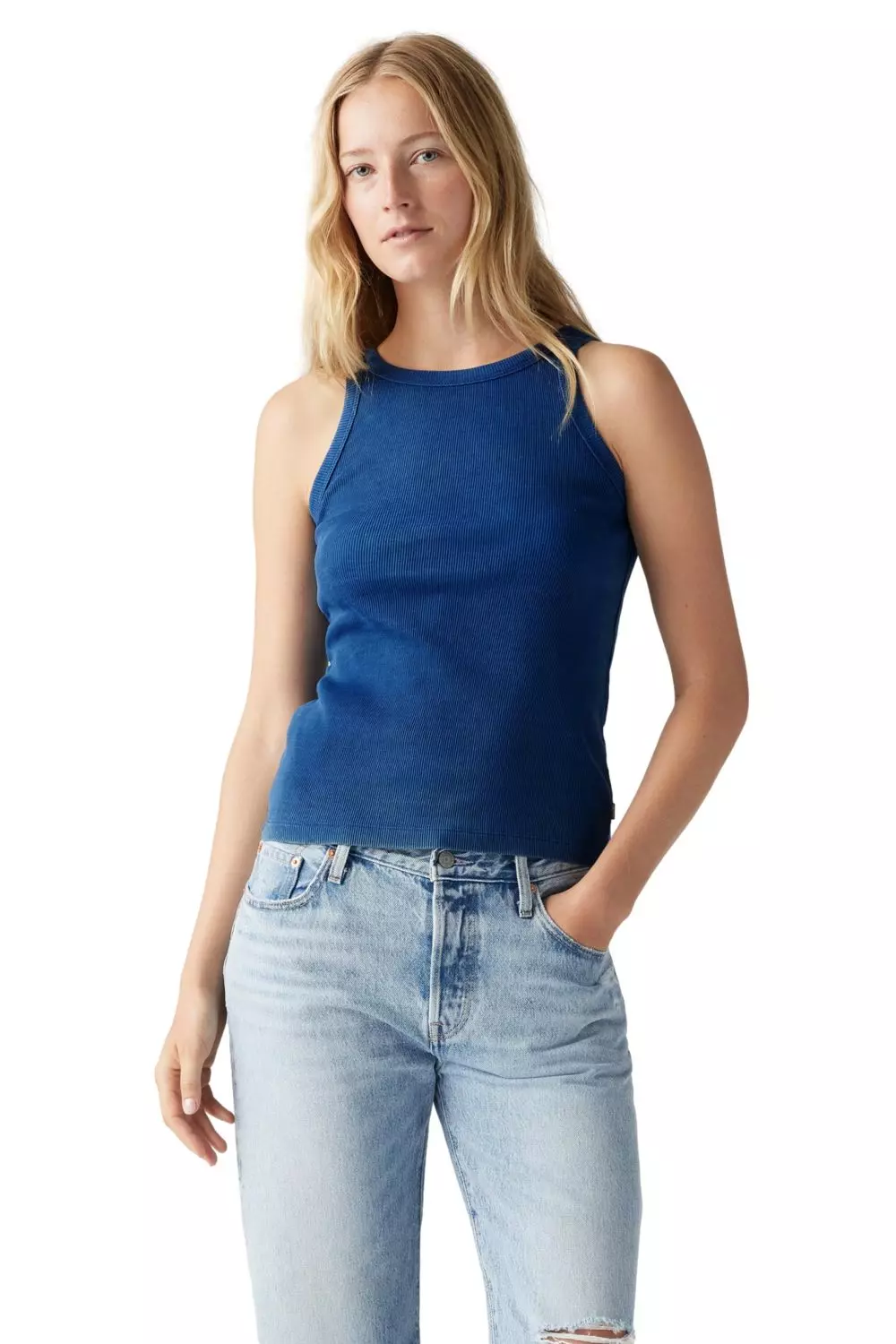 Polera Mujer Essential Racer Tank Azul Levis A3381-0019-0