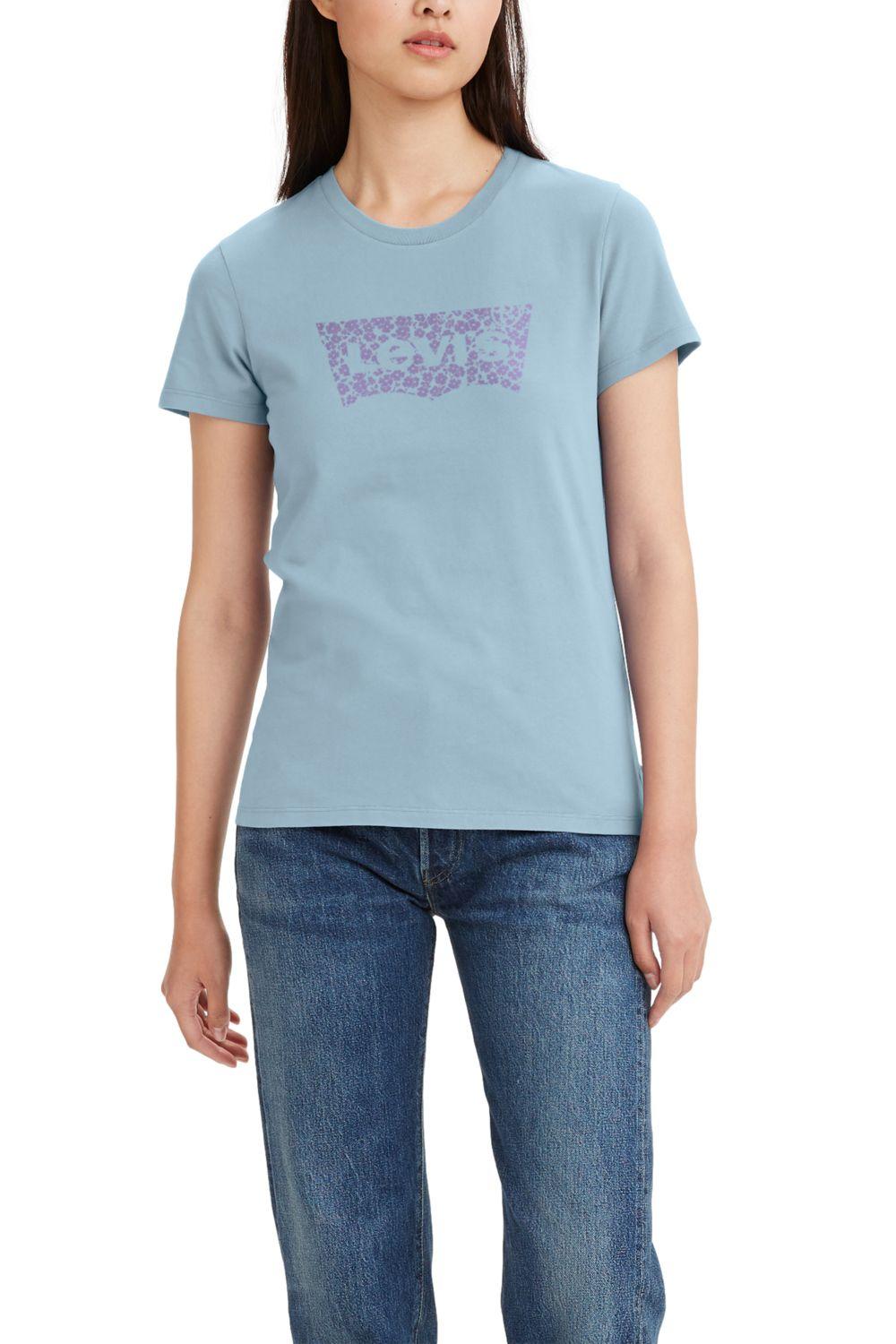 Polera Mujer Perfect Tee Celeste Levis 17369-2252-0