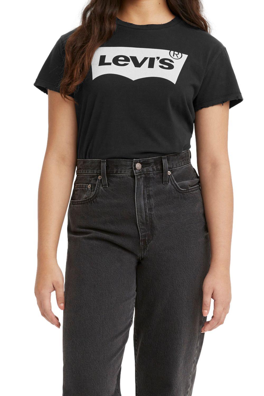 Polera Mujer Manga corta Vintage Batwing Negro Levis 16490-0006-1