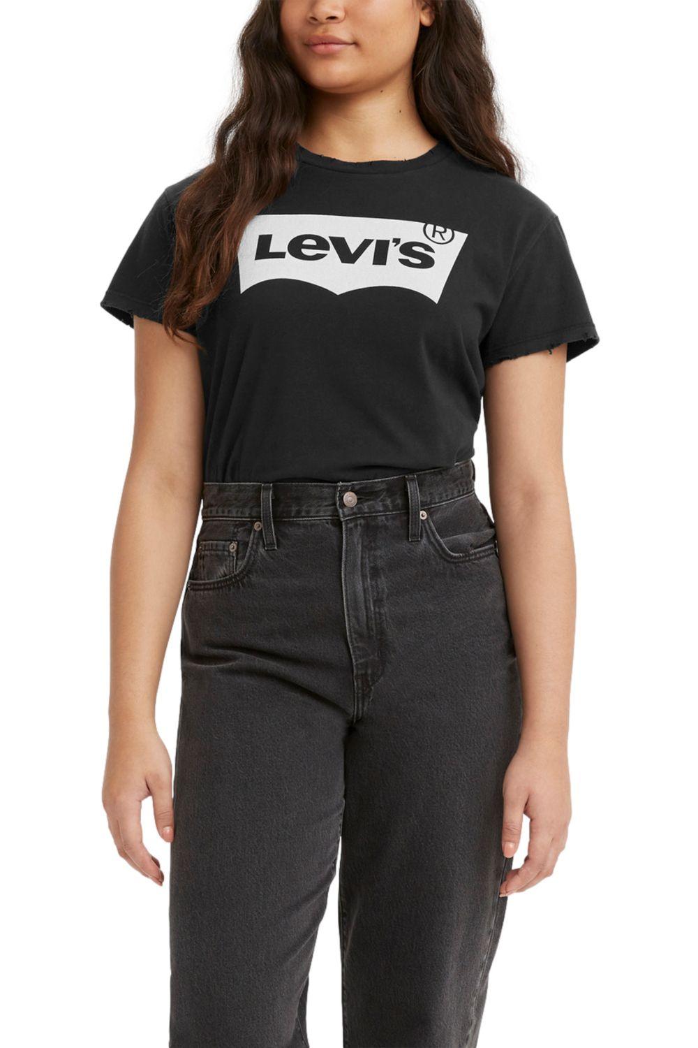 Polera Mujer Manga corta Vintage Batwing Negro Levis 16490-0006-0