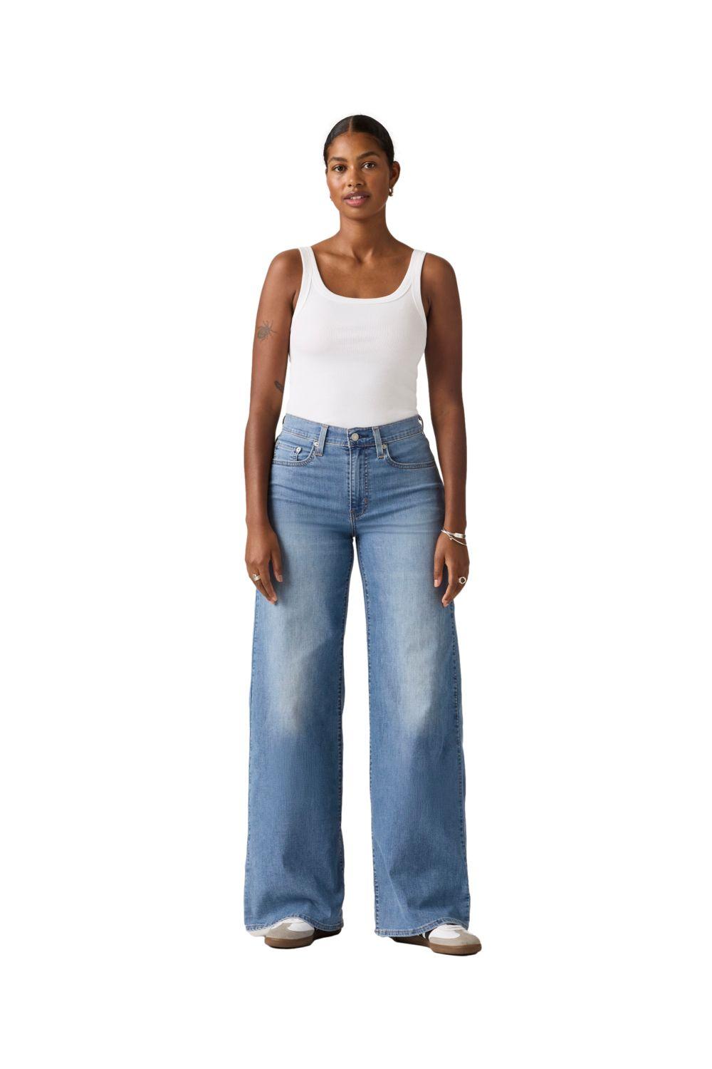 Jeans Mujer 728 Hr Wide Leg Azul Levis 0039B-0021-3