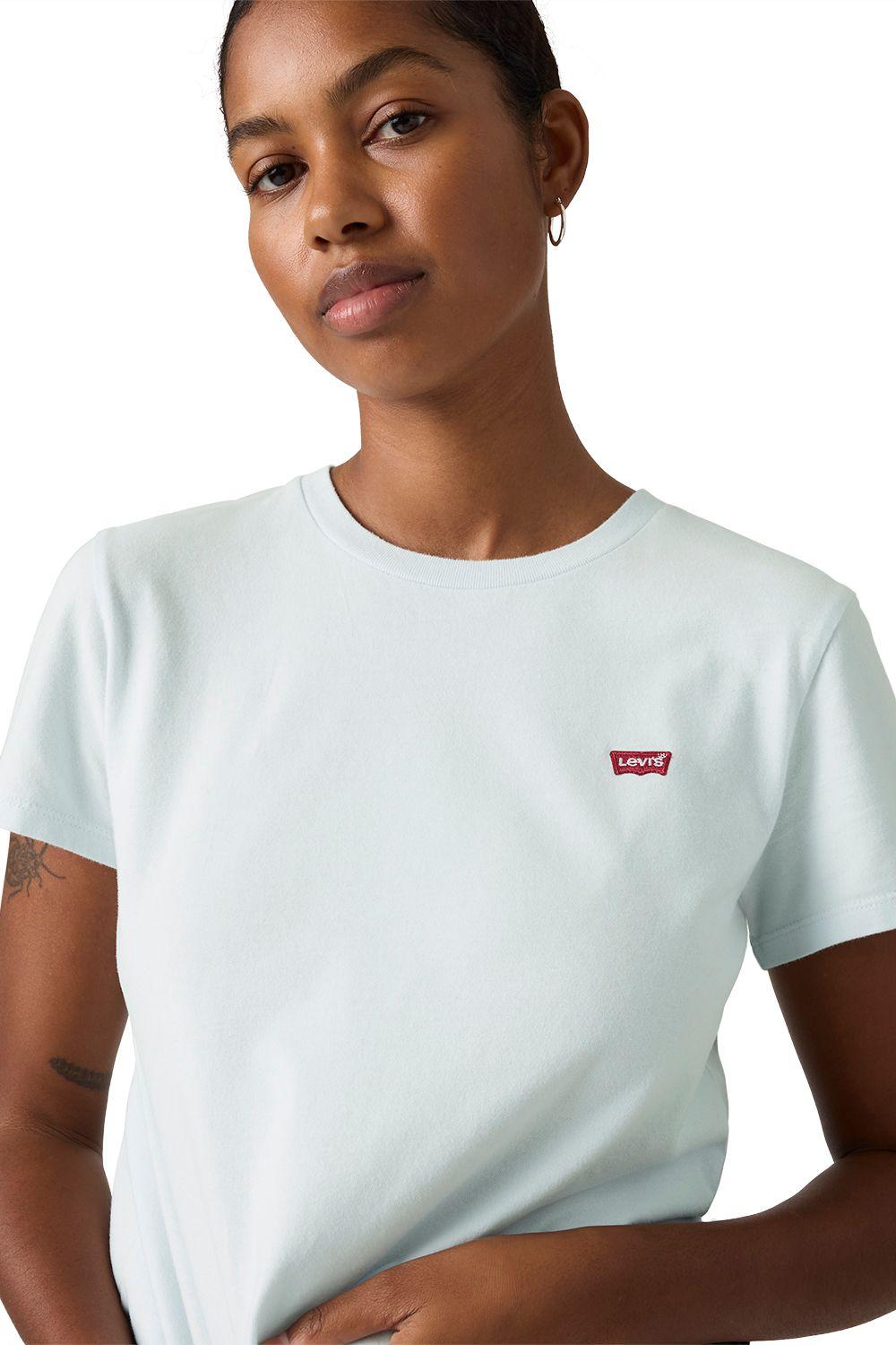 Polera Mujer Perfect Tee Celeste Levis 39185-0415-3