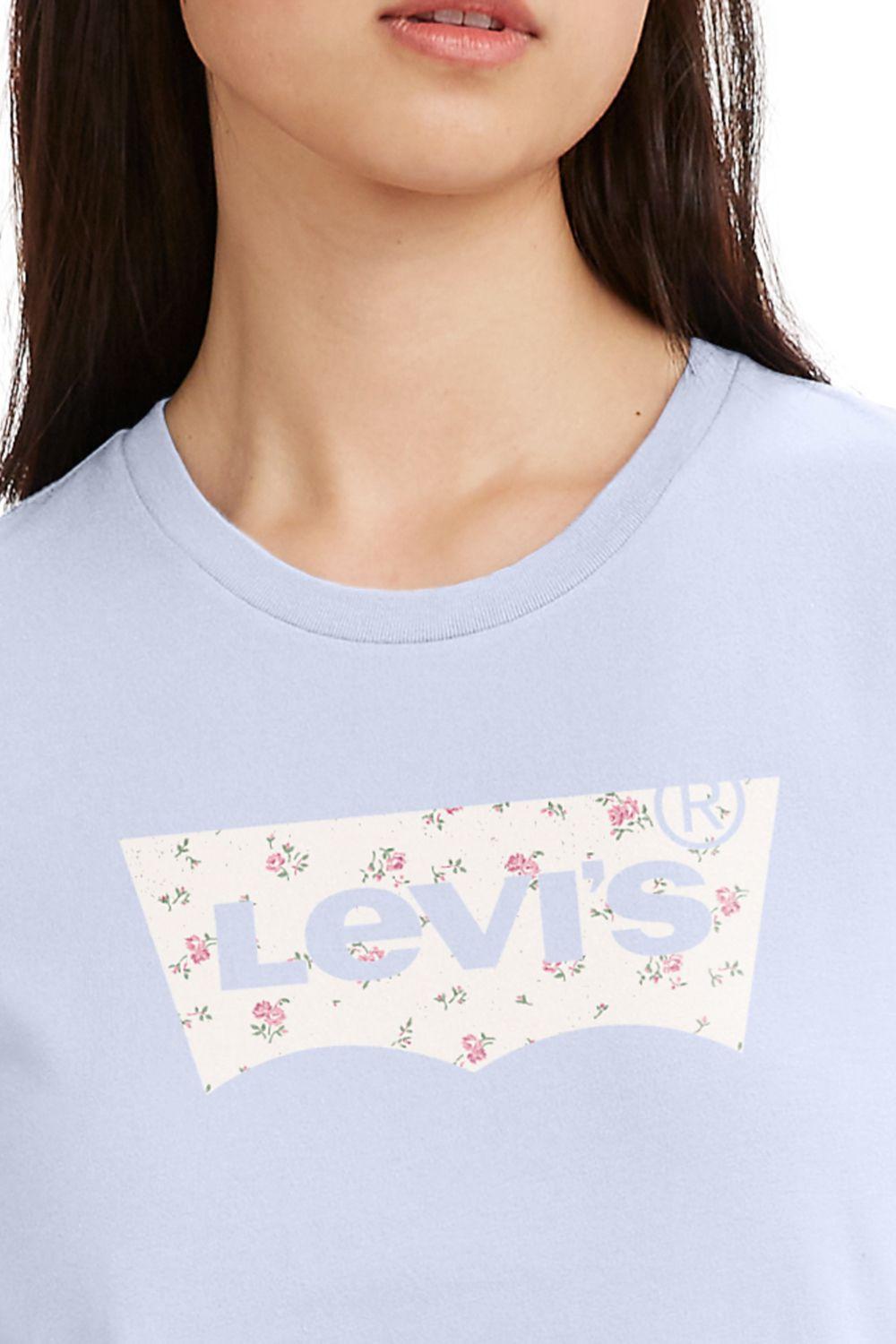Polera Mujer Regular Fit Lisa Logo Batwing Azul Levis 17369-2504-2