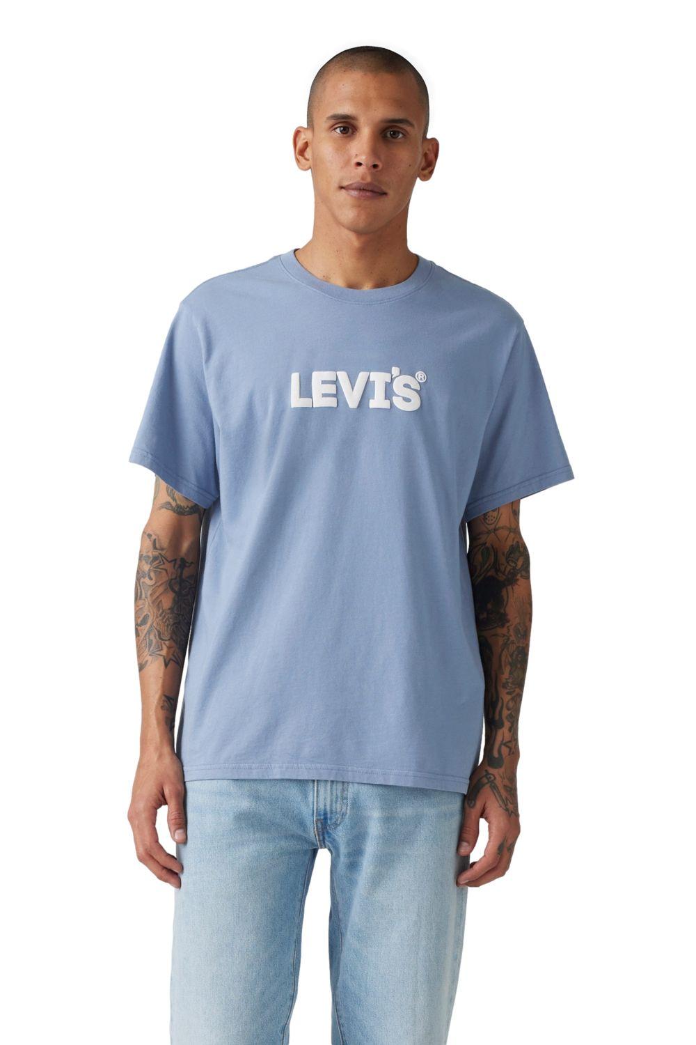 Polera Hombre SS Relaxed Fit Celeste Levis 16143-1813-0