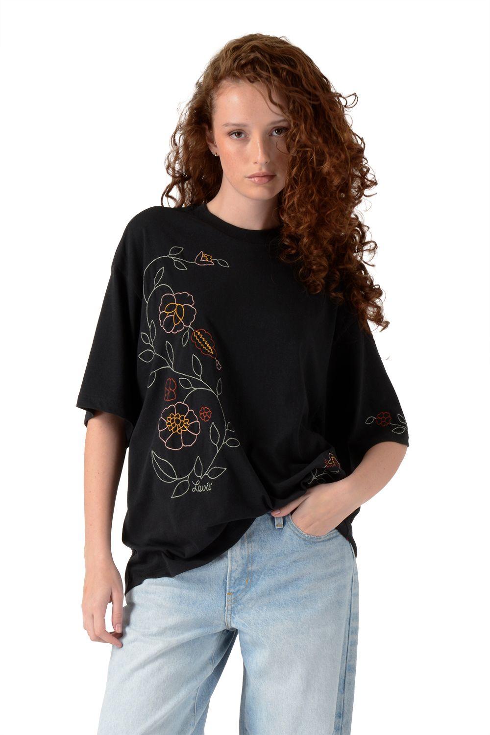 Polera Mujer Graphic Short Stack Negro Levis A4924-0083-3