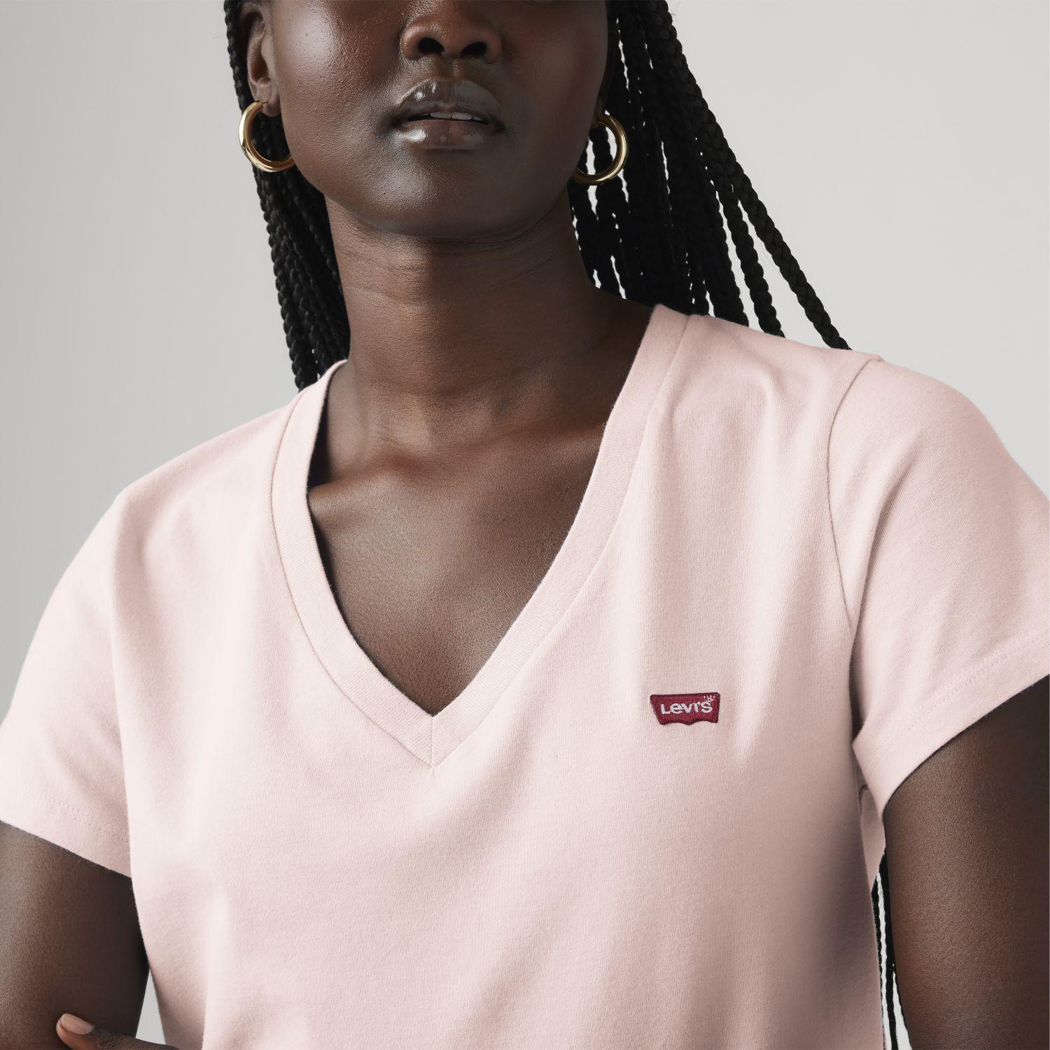 Polera Mujer Perfect Vneck Rosado Levis 85341-0130-3