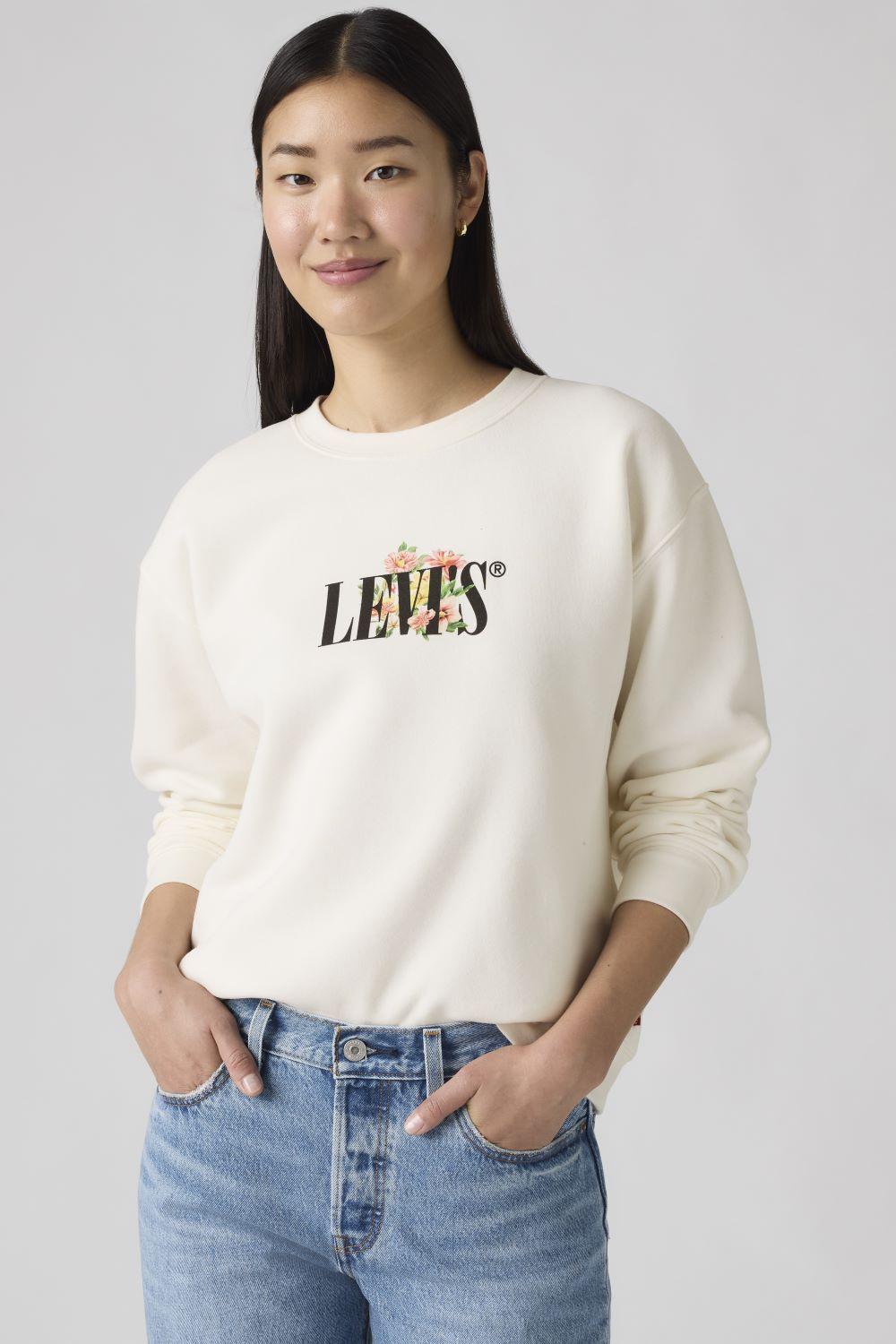 Polerón Mujer Everyday Crew Blanco Levis A8800-0065-2