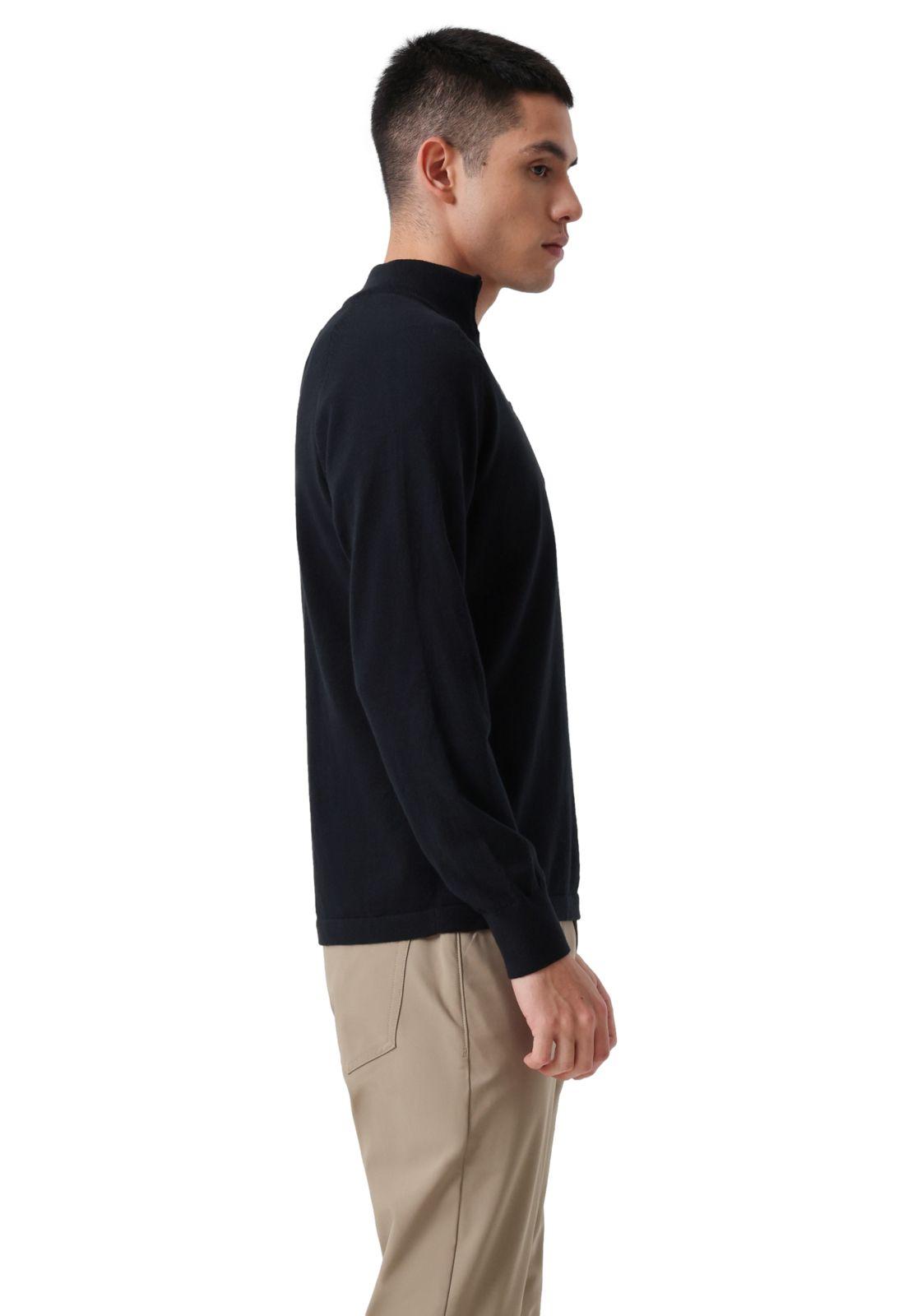 Sweater Hombre Half-Zip Refined Regular Fit Negro 0030Z-0000-1