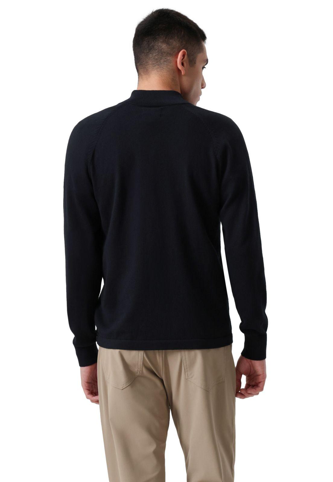 Sweater Hombre Half-Zip Refined Regular Fit Negro 0030Z-0000-2