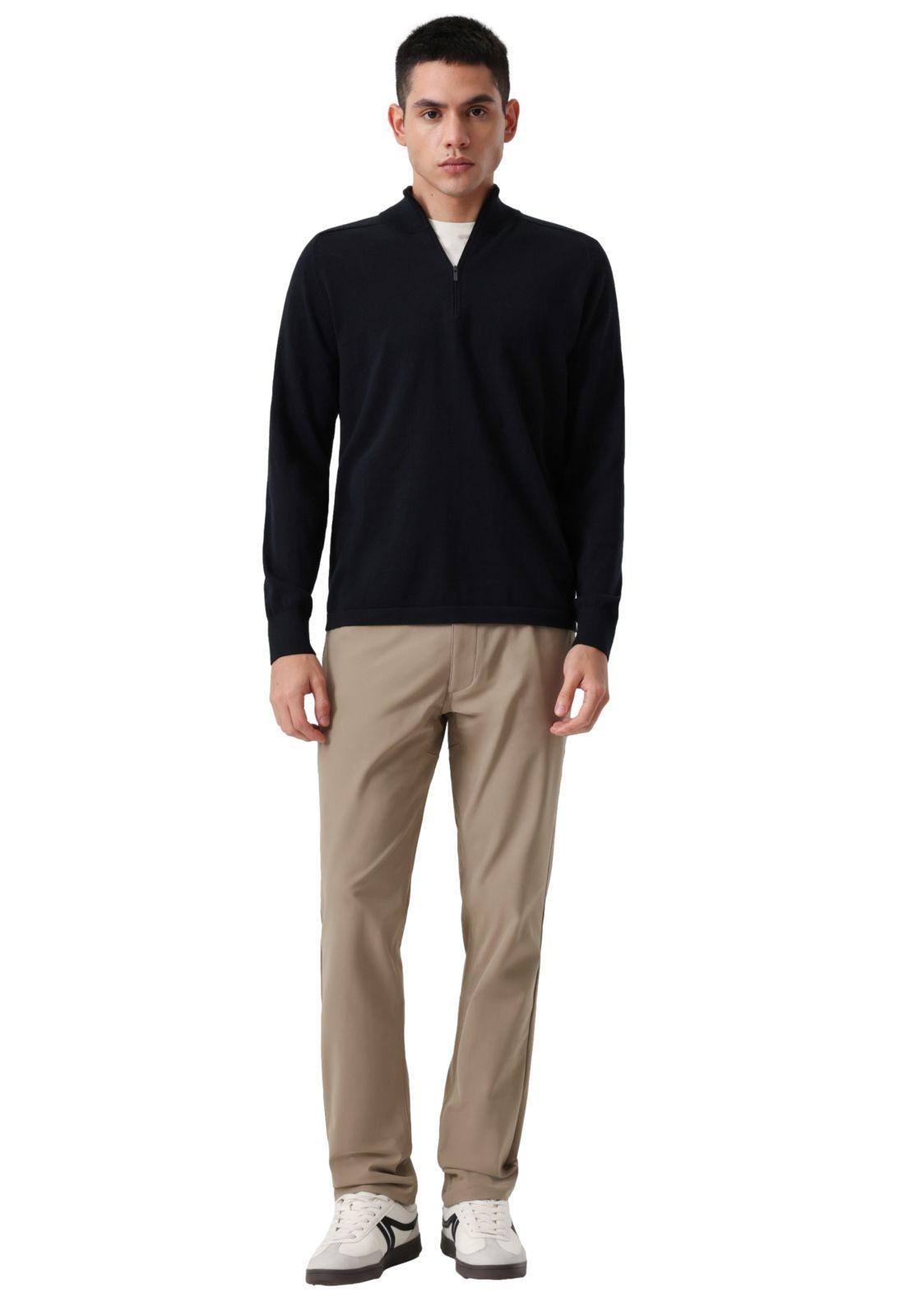 Sweater Hombre Half-Zip Refined Regular Fit Negro 0030Z-0000-3