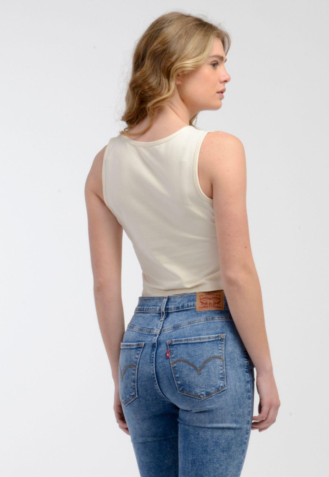 Polera Mujer Regular Fit Sin Mangas Beige Levis A0783-0015-1