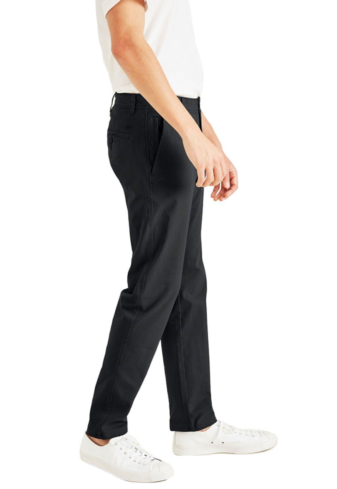 Pantalón Casual Chino Slim Fit Negro Dockers-1