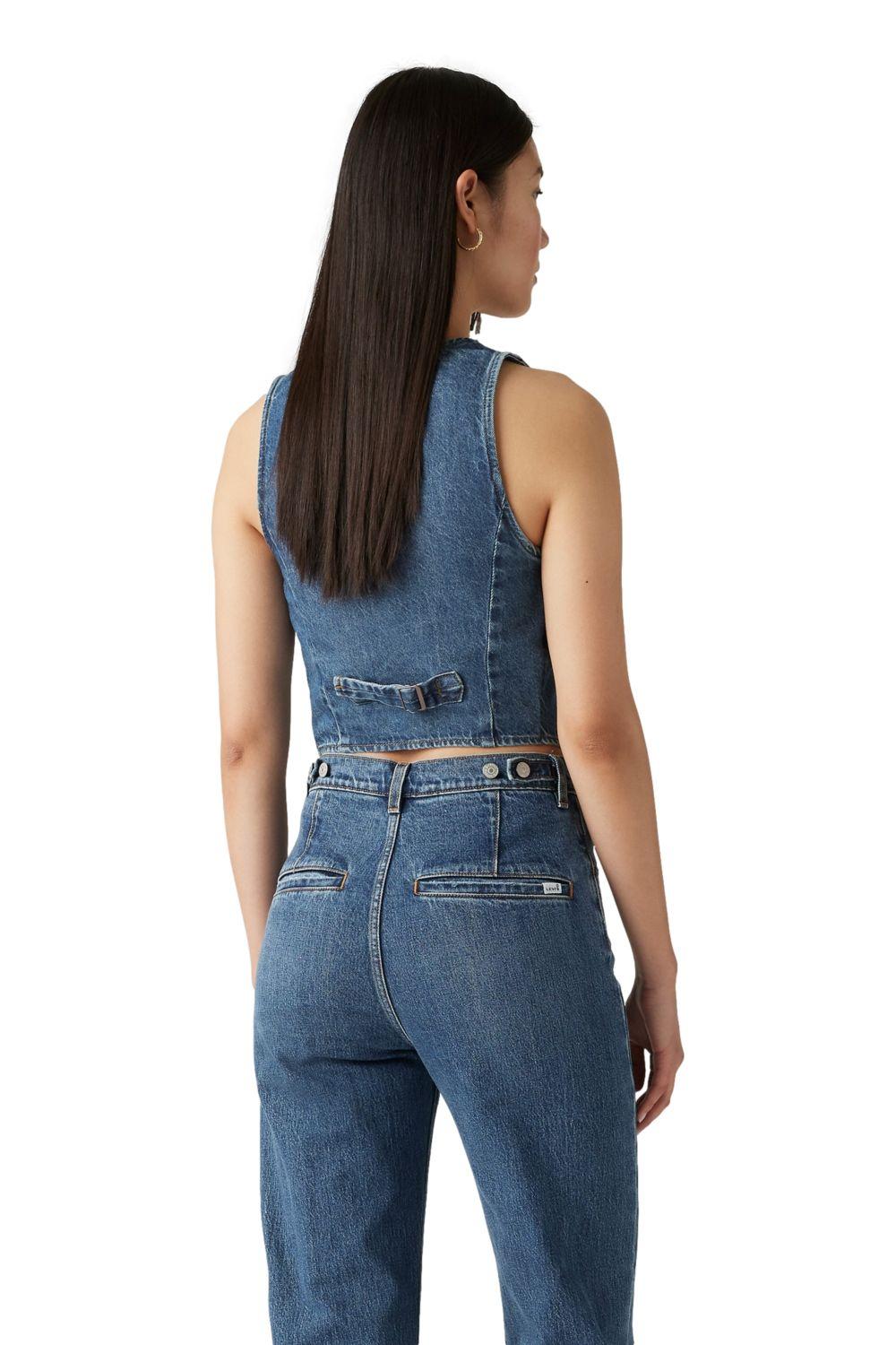 Chaqueta Mujer Vest Azul Levis A8749-0013-1