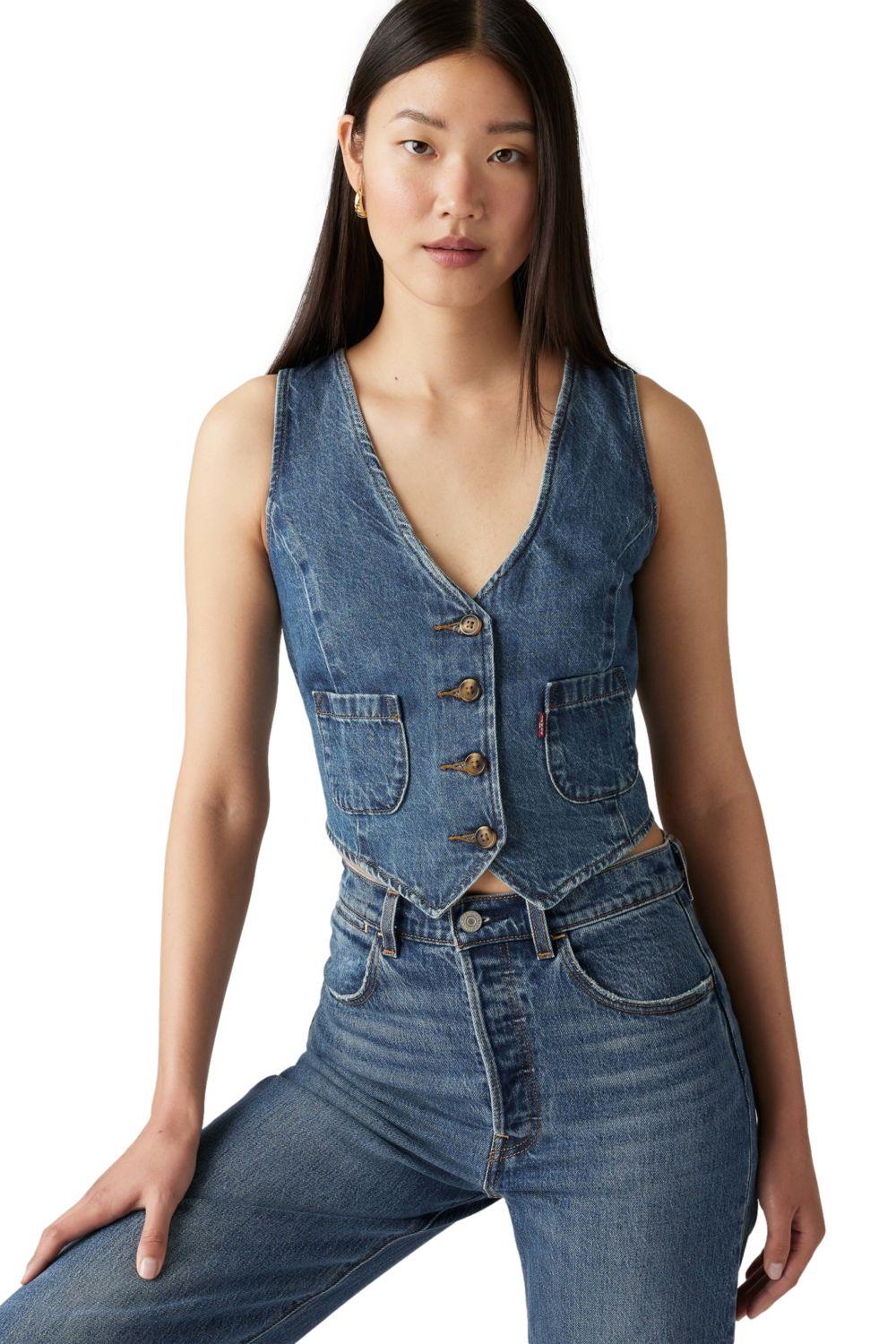 Chaqueta Mujer Vest Azul Levis A8749-0013-2