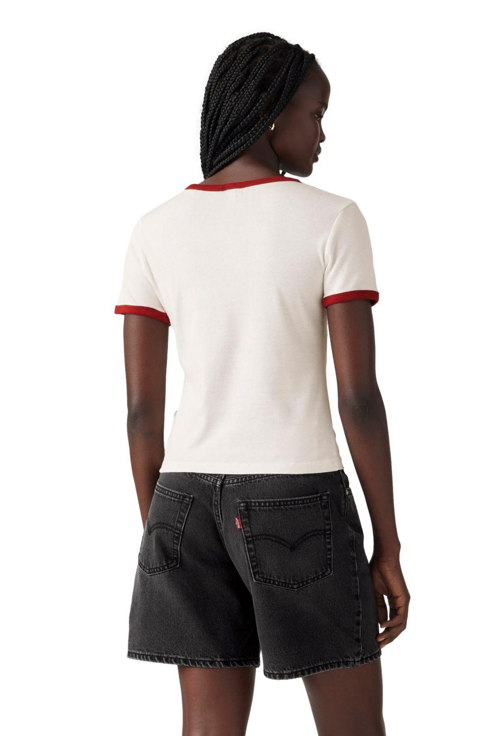 Polera Mujer Graphic Ringer Rickie Beige Levis A3519-0020-1